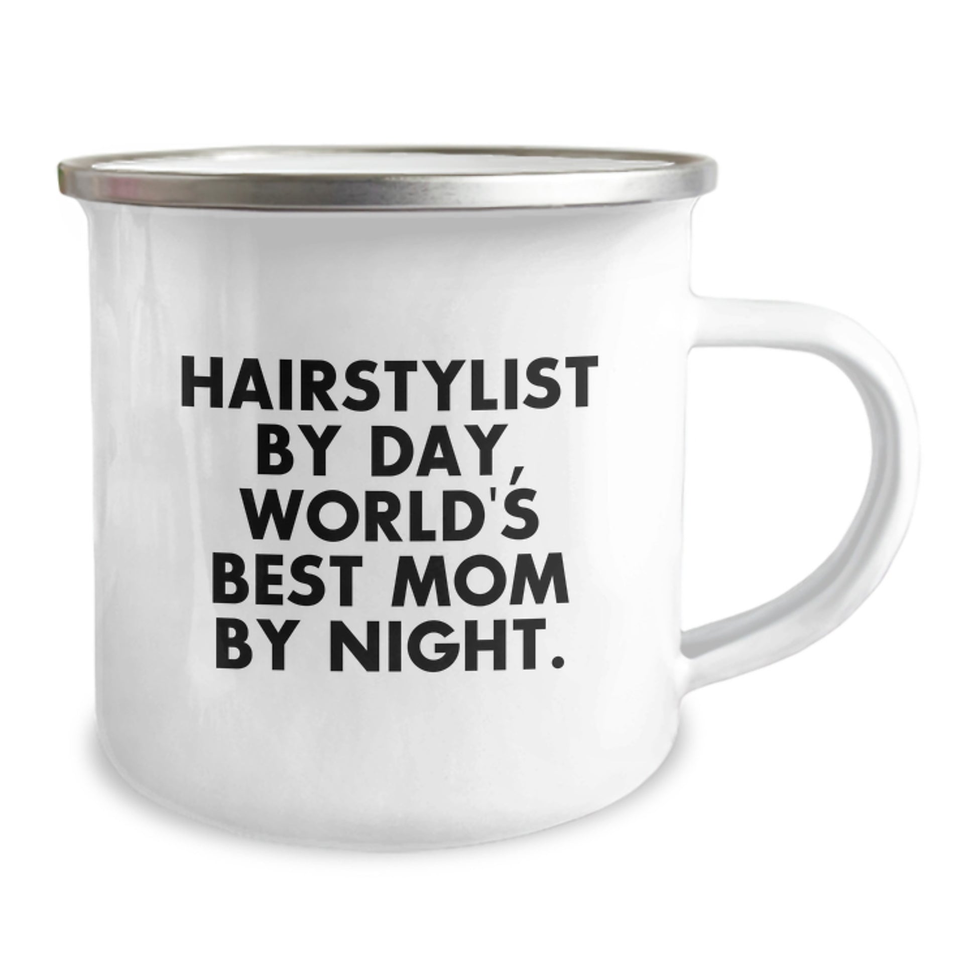 Merry Christmas Unique Gifts from Men to Hairstylist Friends, Funny 'Hairstylist By Day, World's Best Mom By Night.' Camping Mug for Christmas Unique Gifts - Image 2