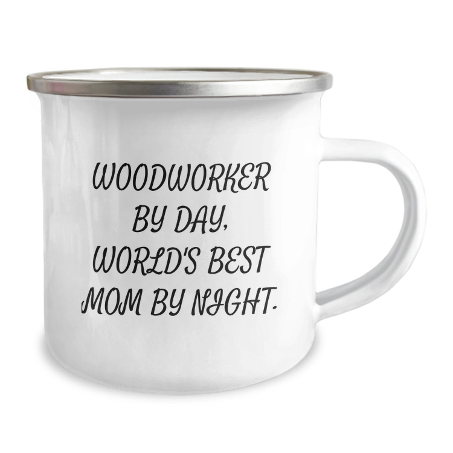 Funny Woodworker Gifts from Dad, Unique Camping Mug for Woodworker Mom by Day, World's Best Mom by Night - Mother's Day Unique - Image 2