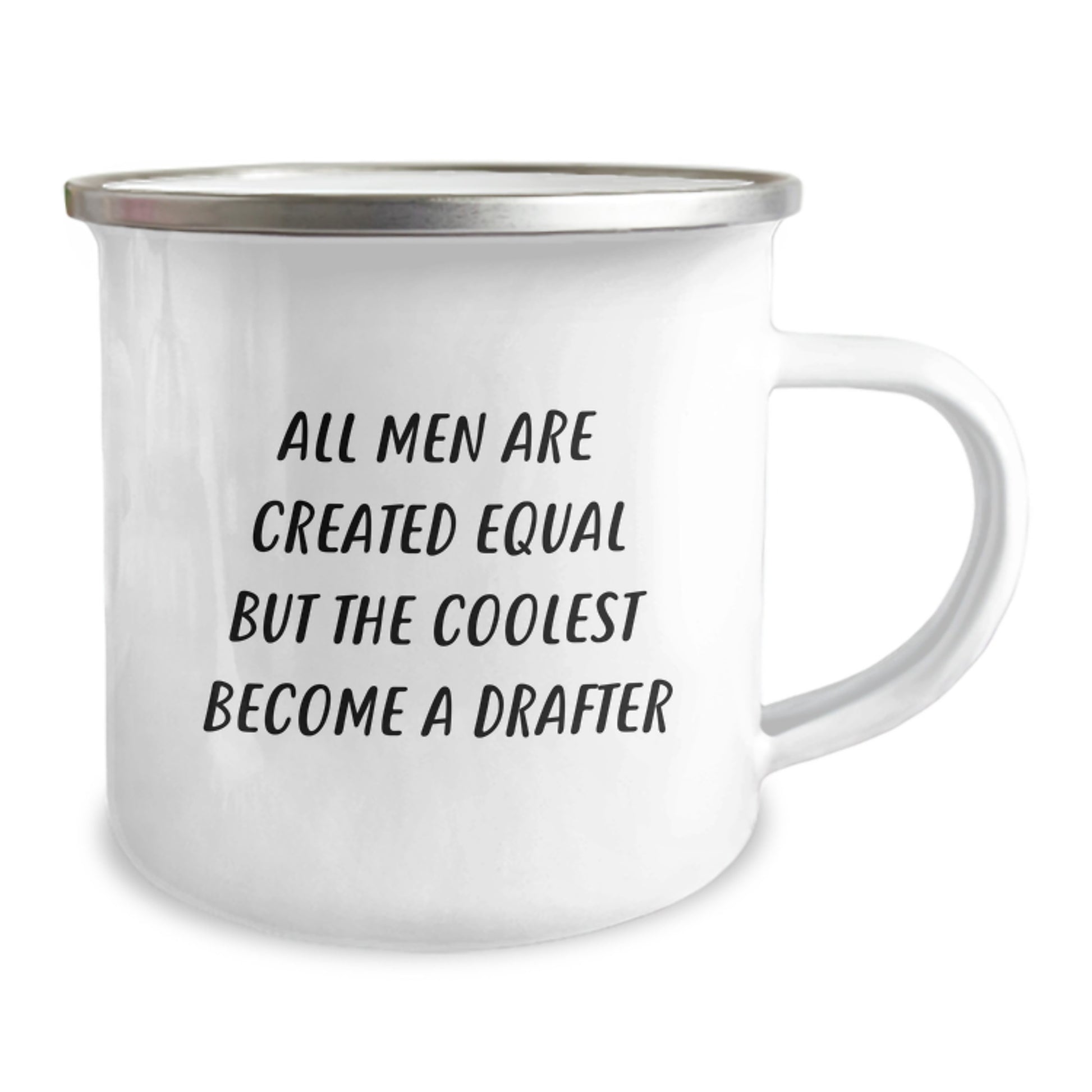 Funny Drafter Gifts from Friends for Men - All Men Are Created Equal But The Coolest Become A Drafter Camping Mug - Image 2