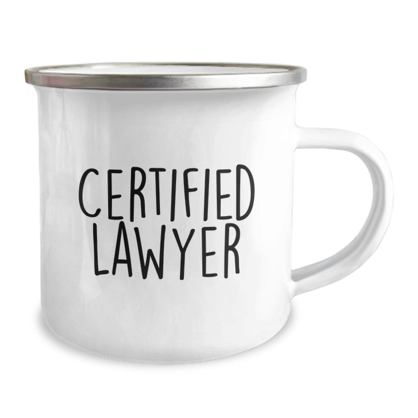 Funny Lawyer Gifts from Friends, Birthday Unique Gifts for Men, Camping Mug with Certified Lawyer Quote - 'I'm Not a Morning Person, I'm a Lawyer, Get Me Coffee' - 12 oz Stainless Steel Enamel Finish - Image 2