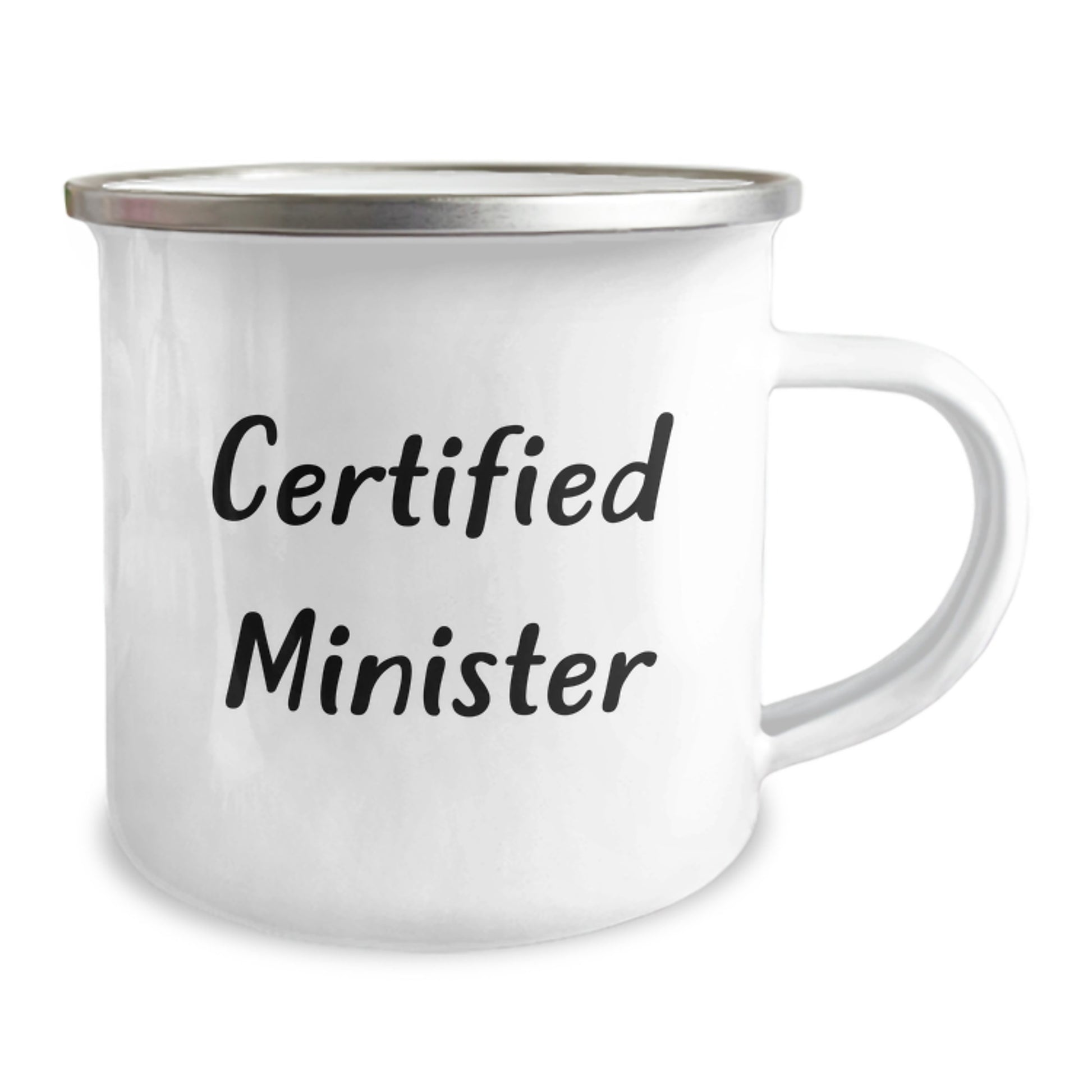 Funny Minister Gifts from Men for Minister on Birthday Unique Camping Mug with Certified Minister Quote - Image 2