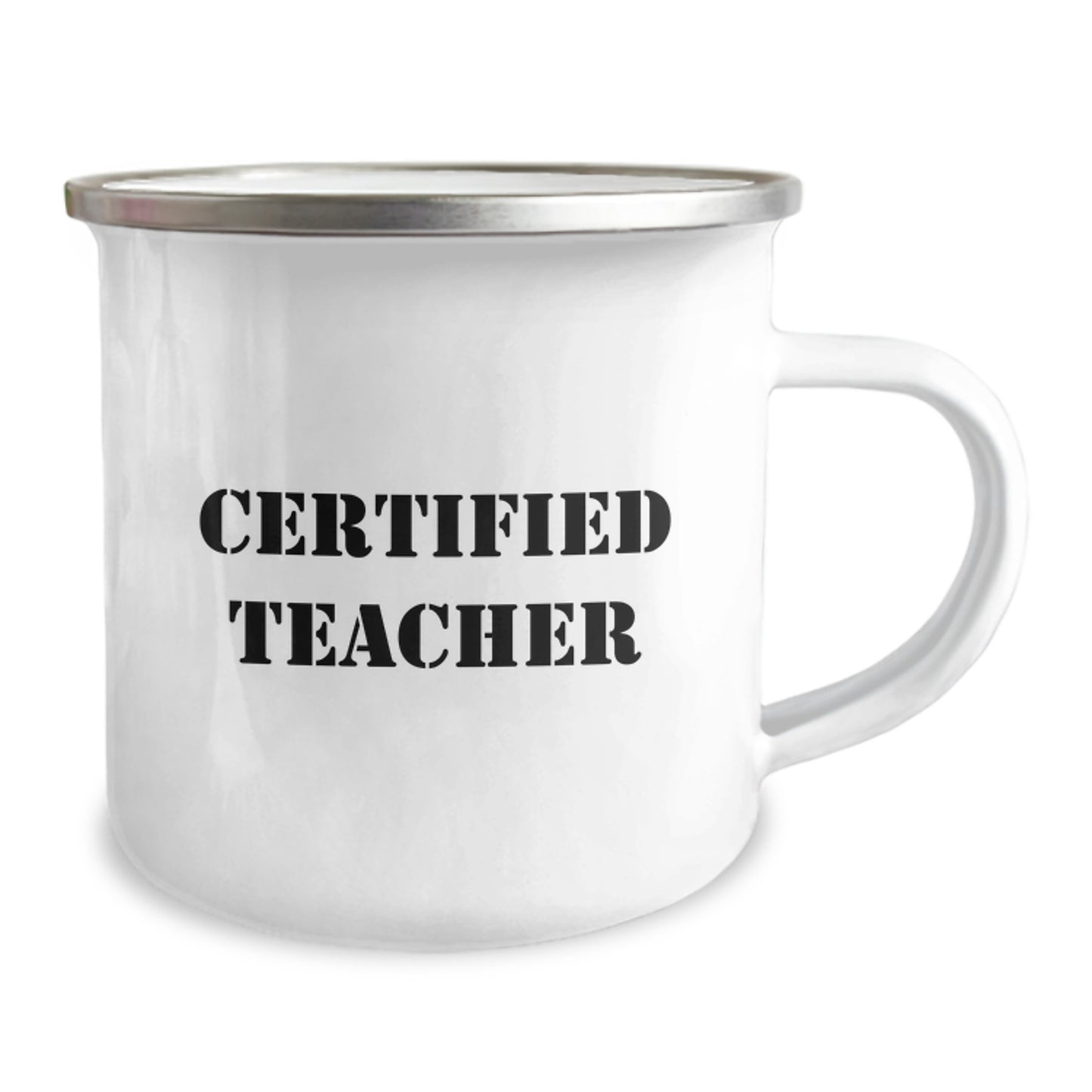 Cute Teacher Certified Funny Quote Valentine's Camping Mug Gifts from Friends for Teacher - Image 2