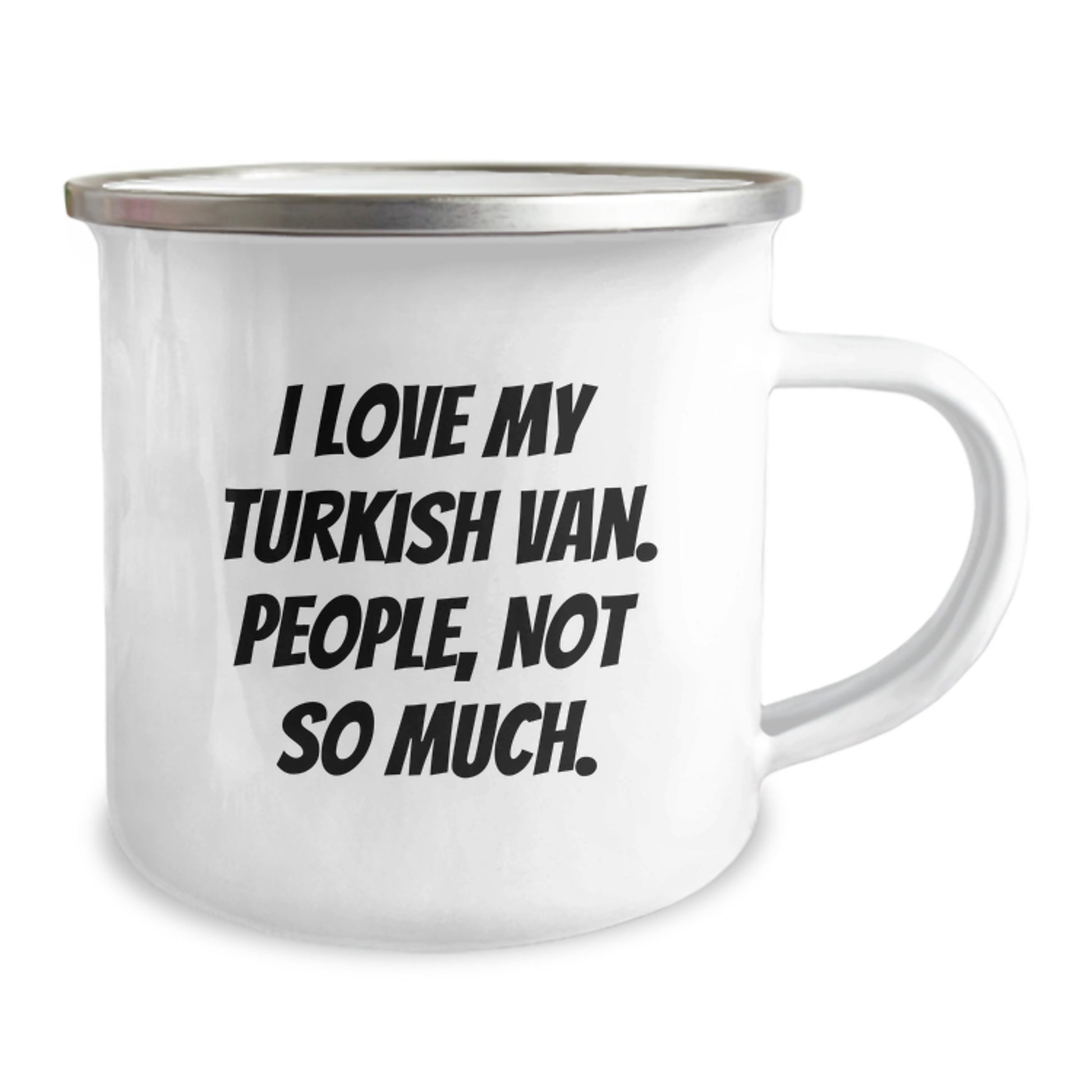 Funny Turkish Van Cat Gifts from Family to Lovers of Turkish Van Cat, Turkish Van Cat Lover Camping Mug, Christmas Unique Gifts - Image 2