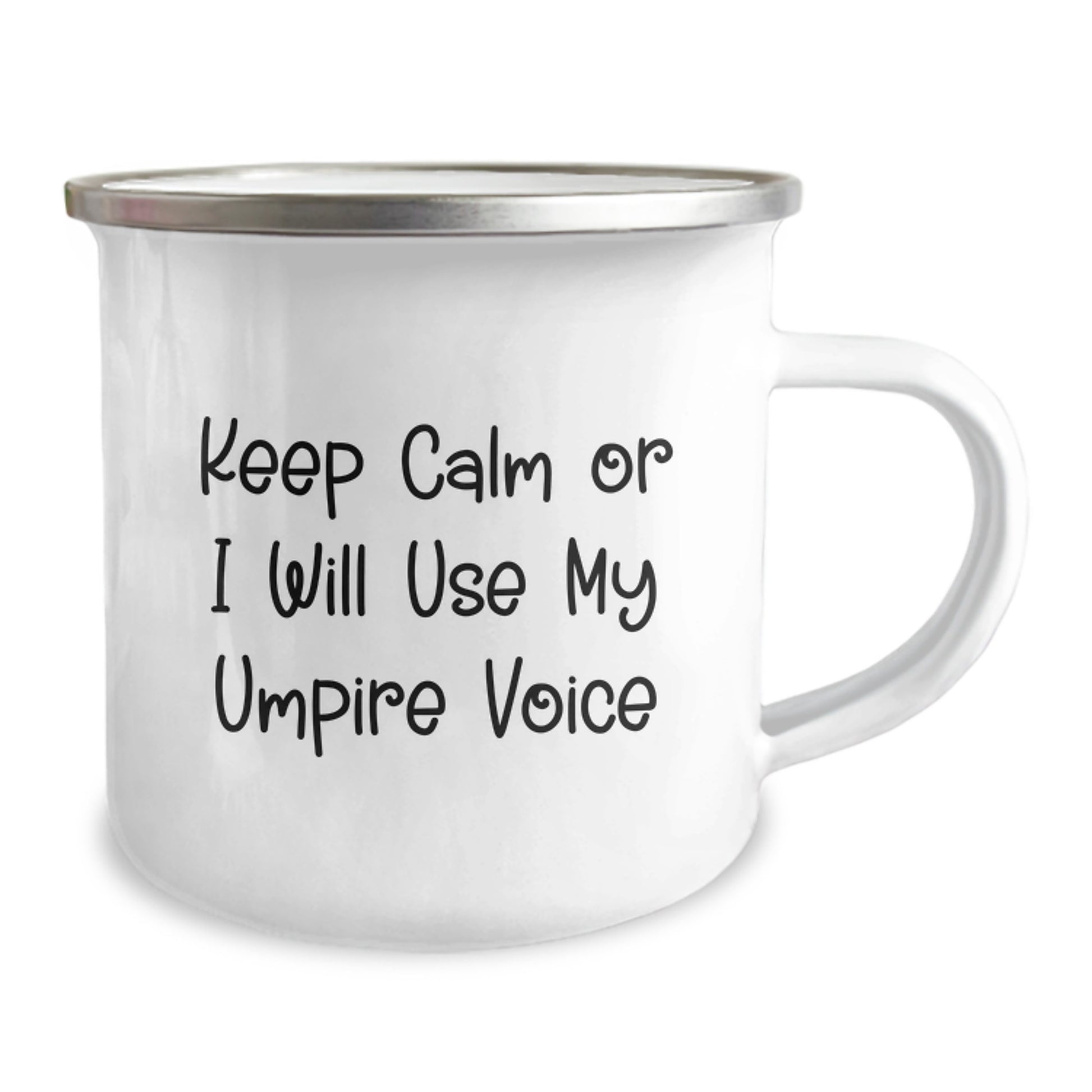 Funny Umpire Gifts for Men, Umpire Mother's Day Unique Gifts from Husband, Camping Mug with Keep Calm Or I Will Use My Umpire Voice Quote - Image 2
