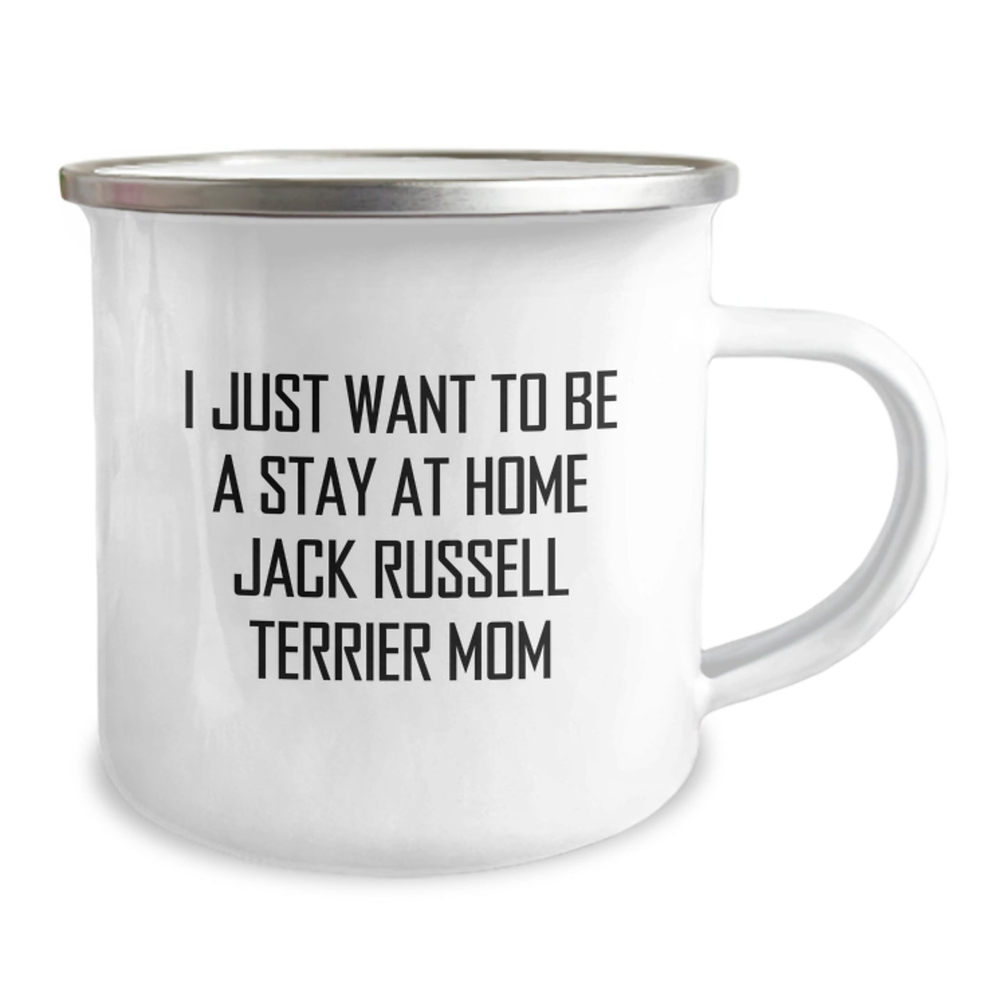 Gifts from Friends for Jack Russell Terrier Dog Mom, I Just Want To Be A Stay At Home Jack Russell Terrier Mom Funny Christmas Mug - Image 2