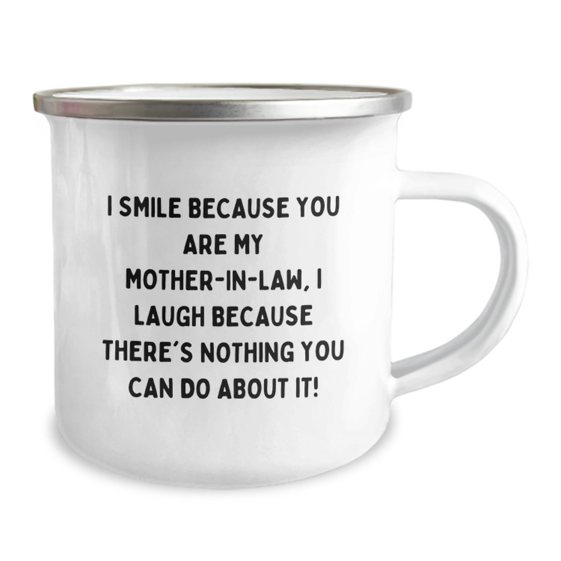 Funny Mom-in-law Gifts from Family, Unique Camping Mug with 'I Smile Because You Are My Mom-in-law', Perfect for Christmas Morning - Image 2