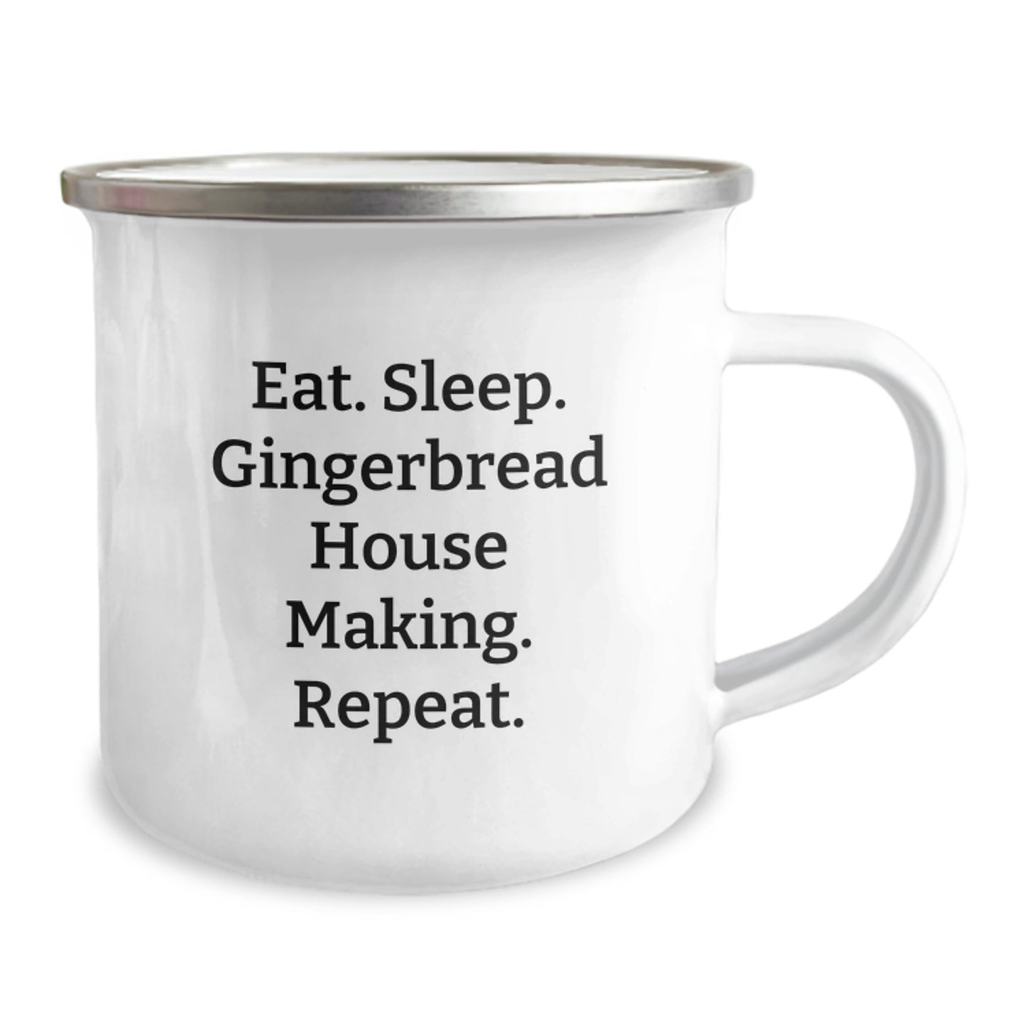  Funny Gingerbread House Making Gifts for Men from Family - Eat. Sleep. Gingerbread House Making. Repeat. Christmas Unique Mugs - Image 2