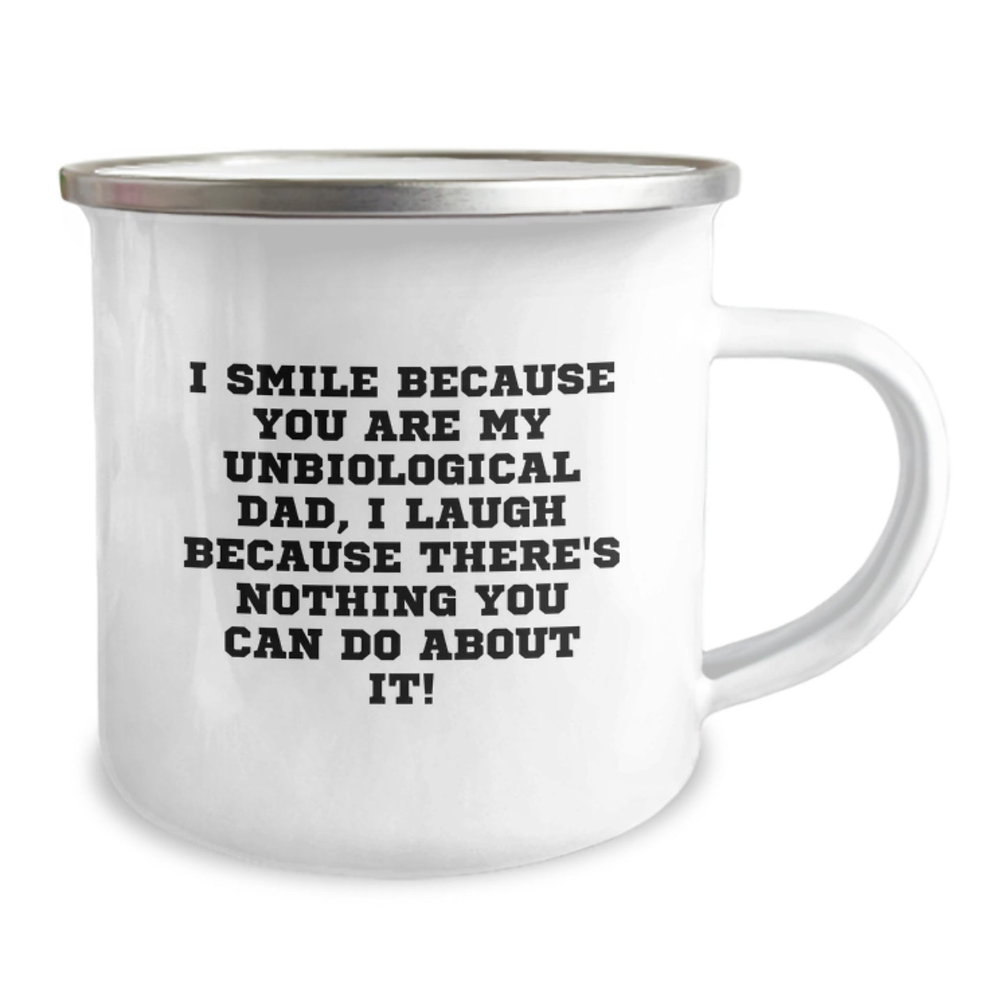Funny Unbiological Dad Gifts from Men - Unbiological Dad Camping Mug, Perfect Christmas Unique Gifts for Unbiological Dad, Unique Unbiological Dad Quote Mug, Unbiological Dad Humor Coffee Mug - Image 2