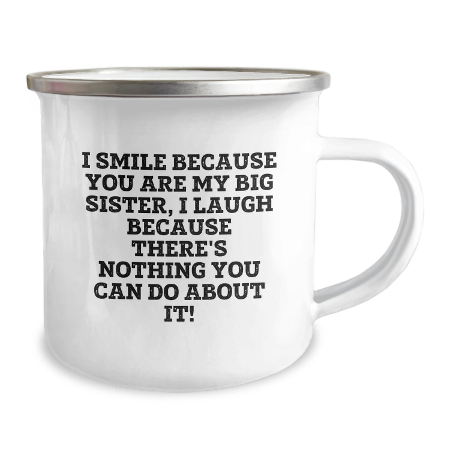 Funny Big Sister Gifts for Her, Big Sister Camping Mug, I Smile Because You Are My Big Sister, Gift for Big Sister from Family - Image 2