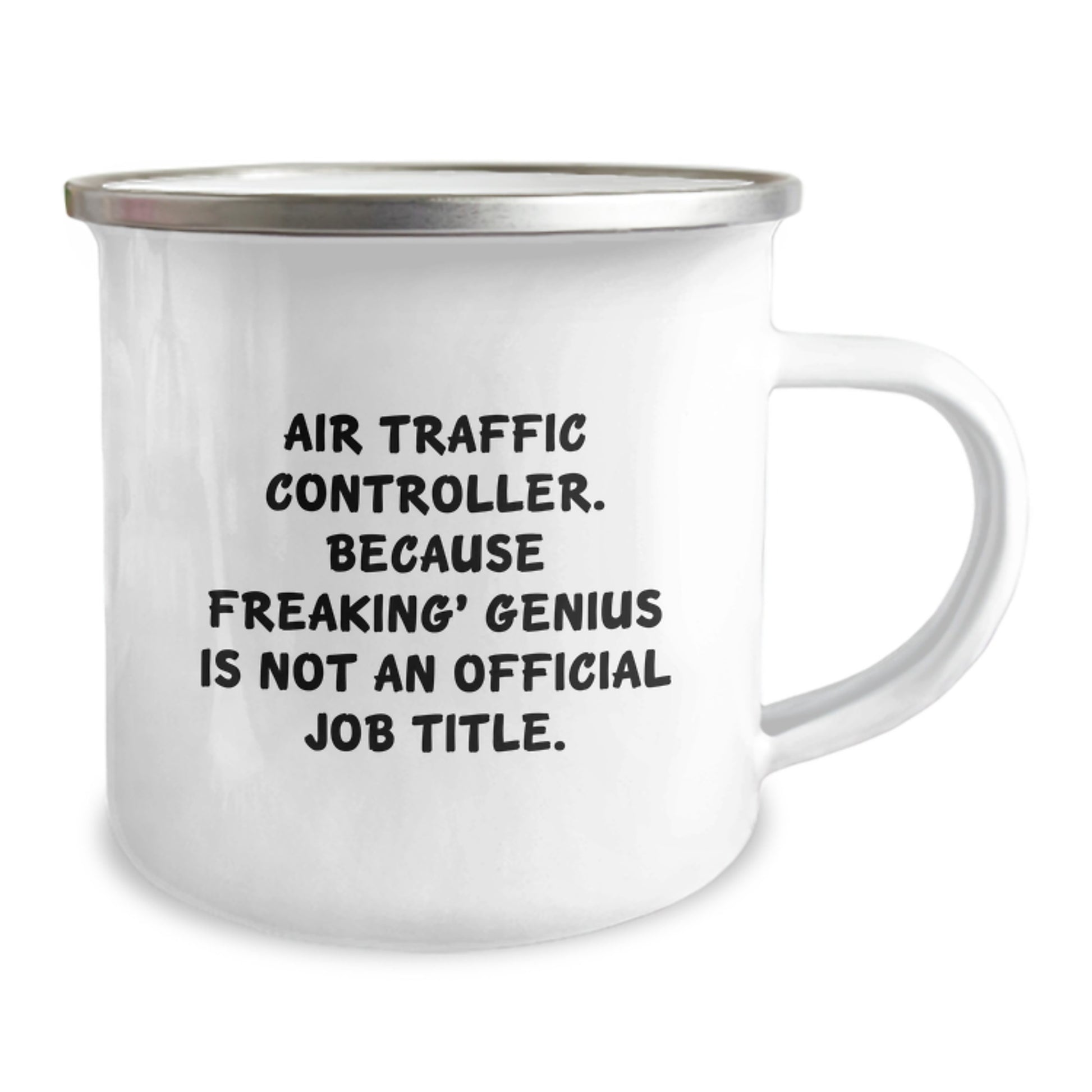 Funny Air Traffic Controller Gifts for Men, Christmas Unique Mugs from Friends, 'Air Traffic Controller. Because Freaking' genius Is Not An Official Job Title.' - Image 2