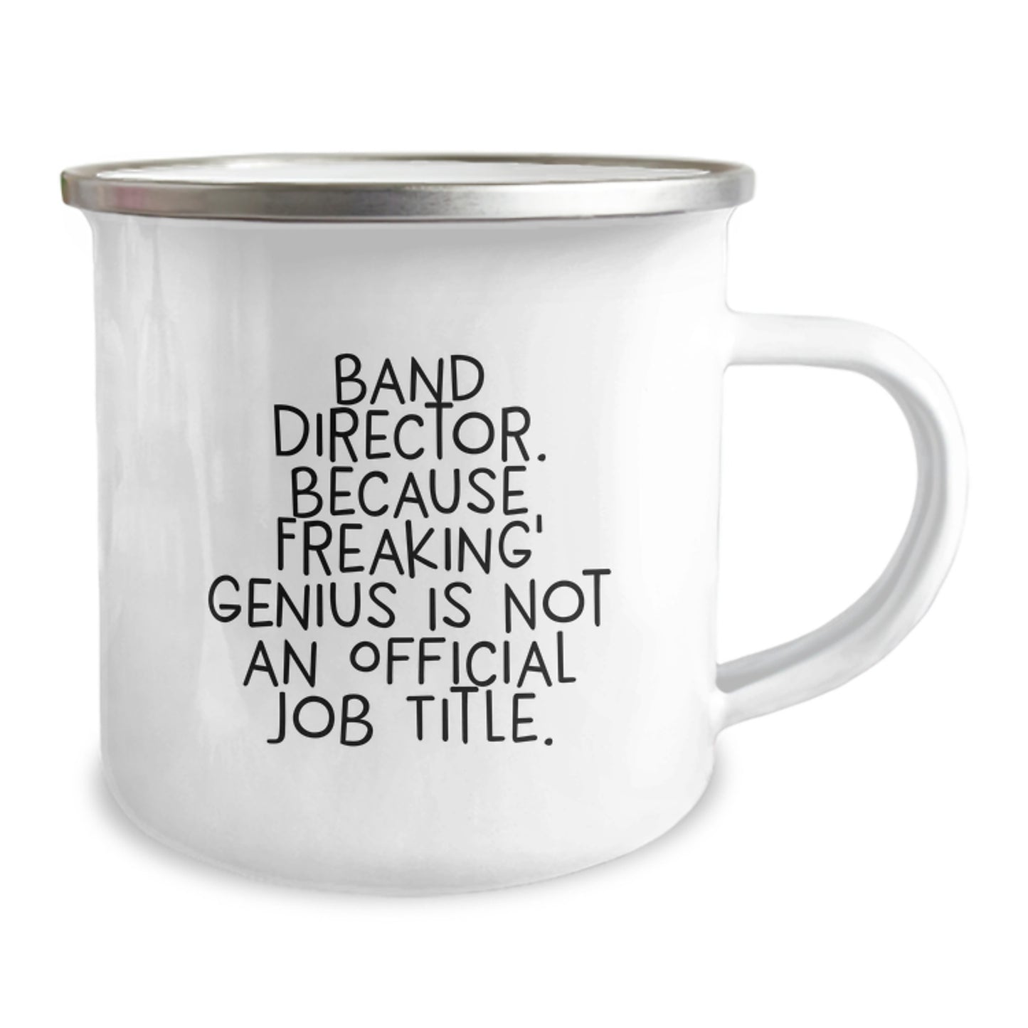 Funny Band Director Gifts for Him, Unique Camping Mug from Men to Band Director, 'Freaking' genius Not Official Job Title - Image 2