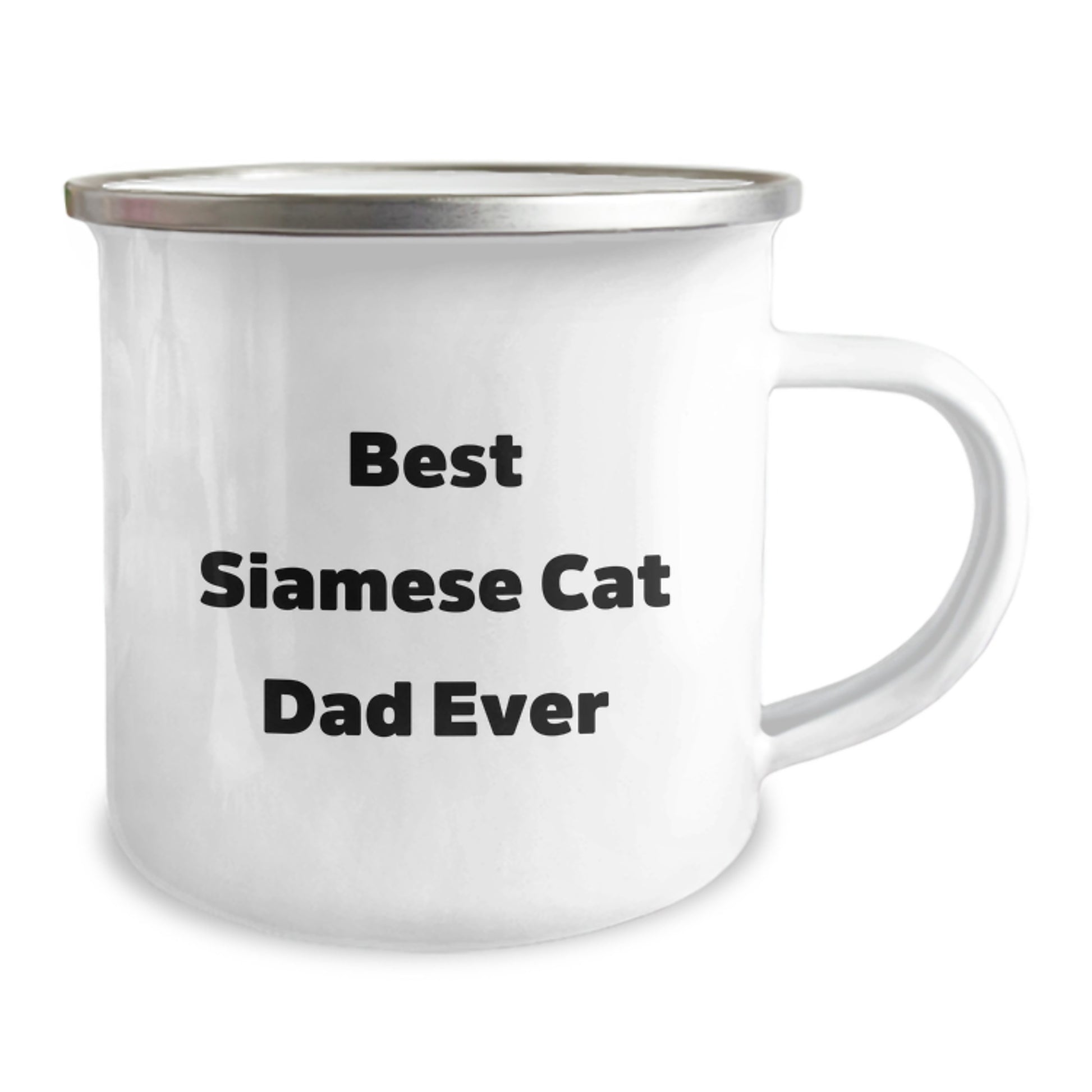 Funny Siamese Cat Dad Gifts from Family - Best Siamese Cat Dad Ever Birthday Mugs for Men, Women, and Friends - 12 oz Stainless Steel with Enamel Finish - Image 2