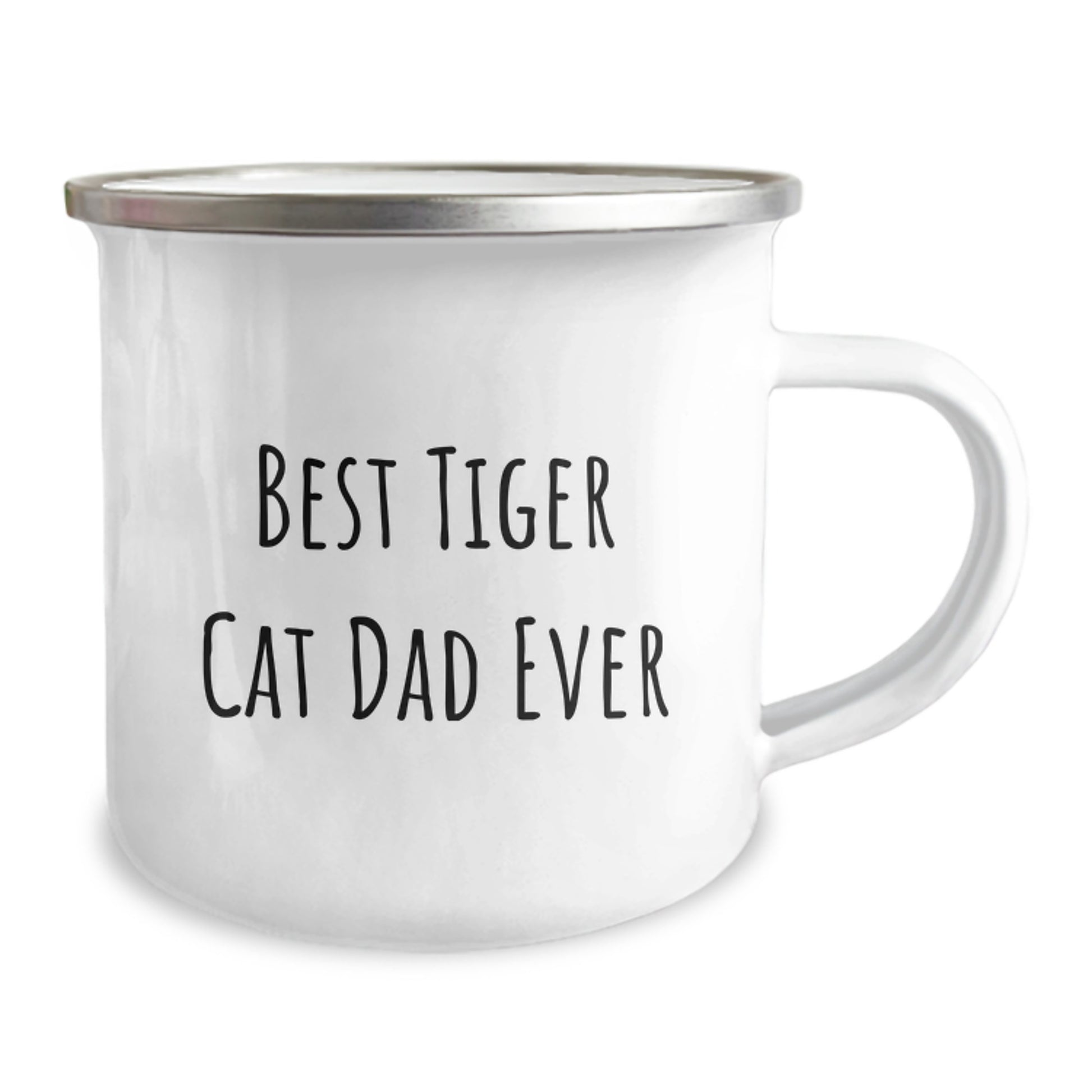 Funny Tiger Cat Dad Gifts from Friends for Birthday Unique Camping Mugs, Best Tiger Cat Ever Quote - Image 2