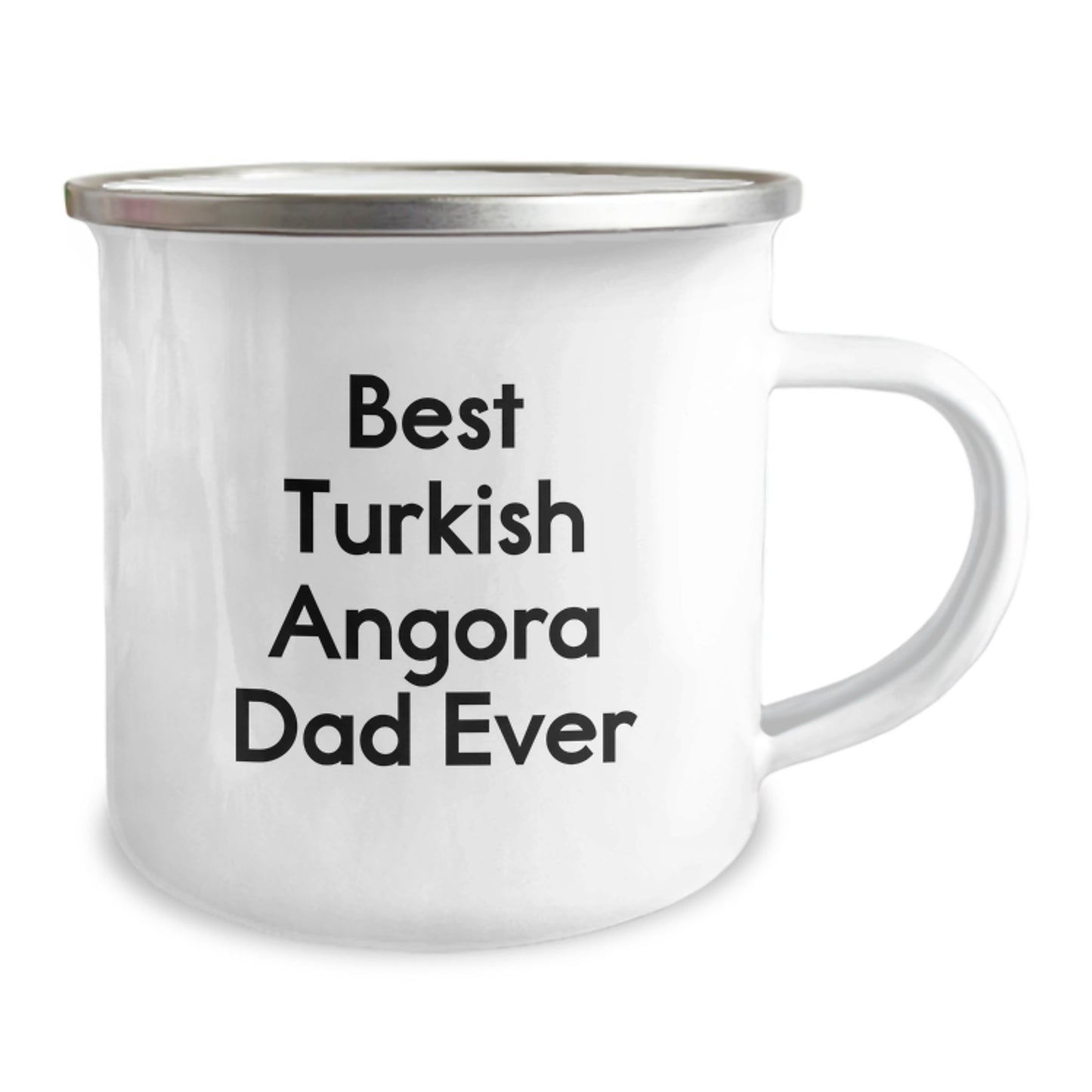 Turkish Angora Cat Birthday Unique Gifts, Camping Mug for Dad, 'Best Turkish Angora Dad Ever' Funny Quote, Gifts from Men to Family - Image 2