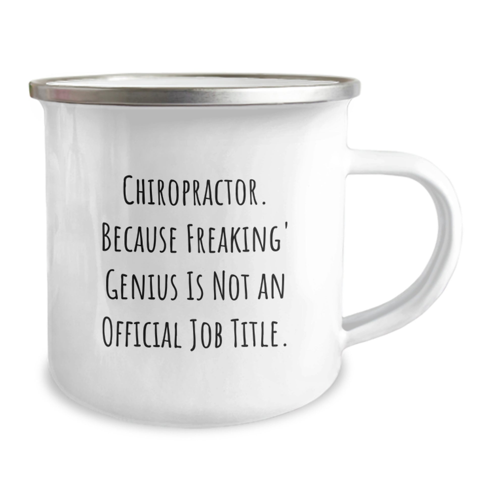 Funny Chiropractor Gifts from Men, Unique Christmas Memorable Presents for Chiropractor Friends, Camping Mug with 'Chiropractor. Because Freaking' genius Is Not An Official Job Title.' - Image 2