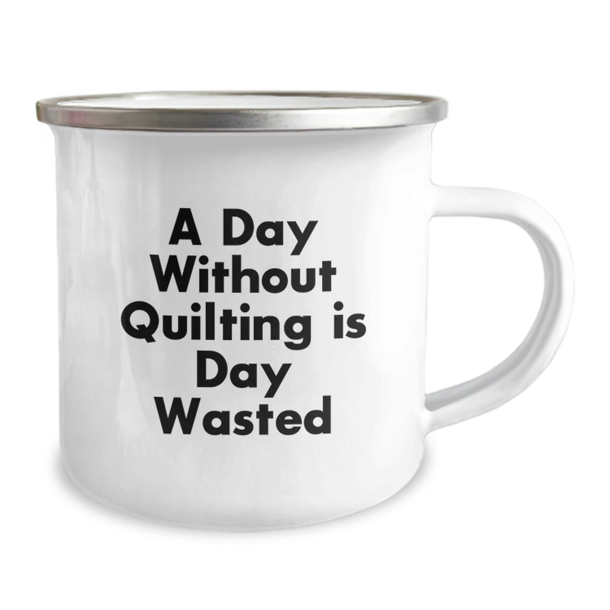 Quilting Camping Mug Gifts from Friends, Unique Birthday Unique Gifts for Quilting Enthusiasts, Funny Quilting Quote Mug, 12 oz Stainless Steel - Image 2