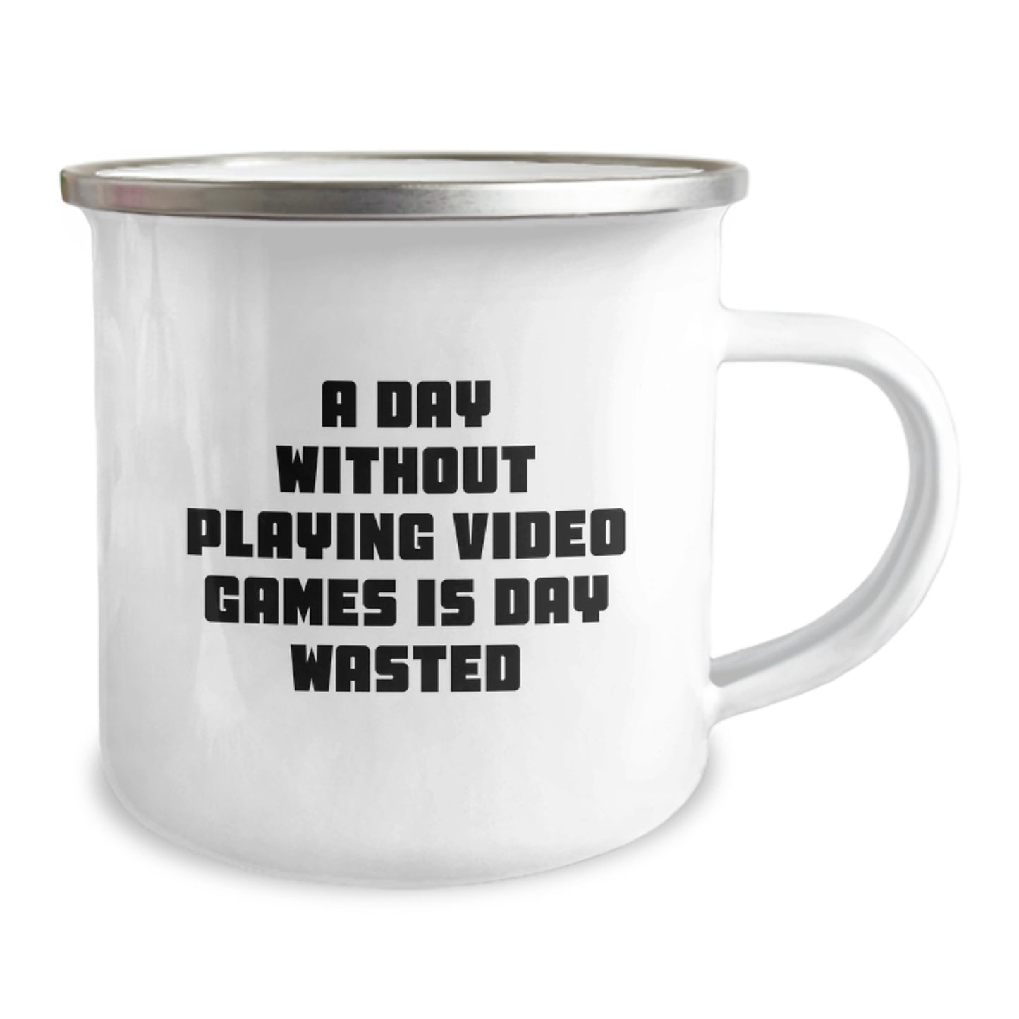 Funny Playing Video Games Gifts for Men, Unique Birthday Unique Gifts from Men, Funny Camping Mug - A Day Without Playing Video Games Is Day Wasted - Image 2
