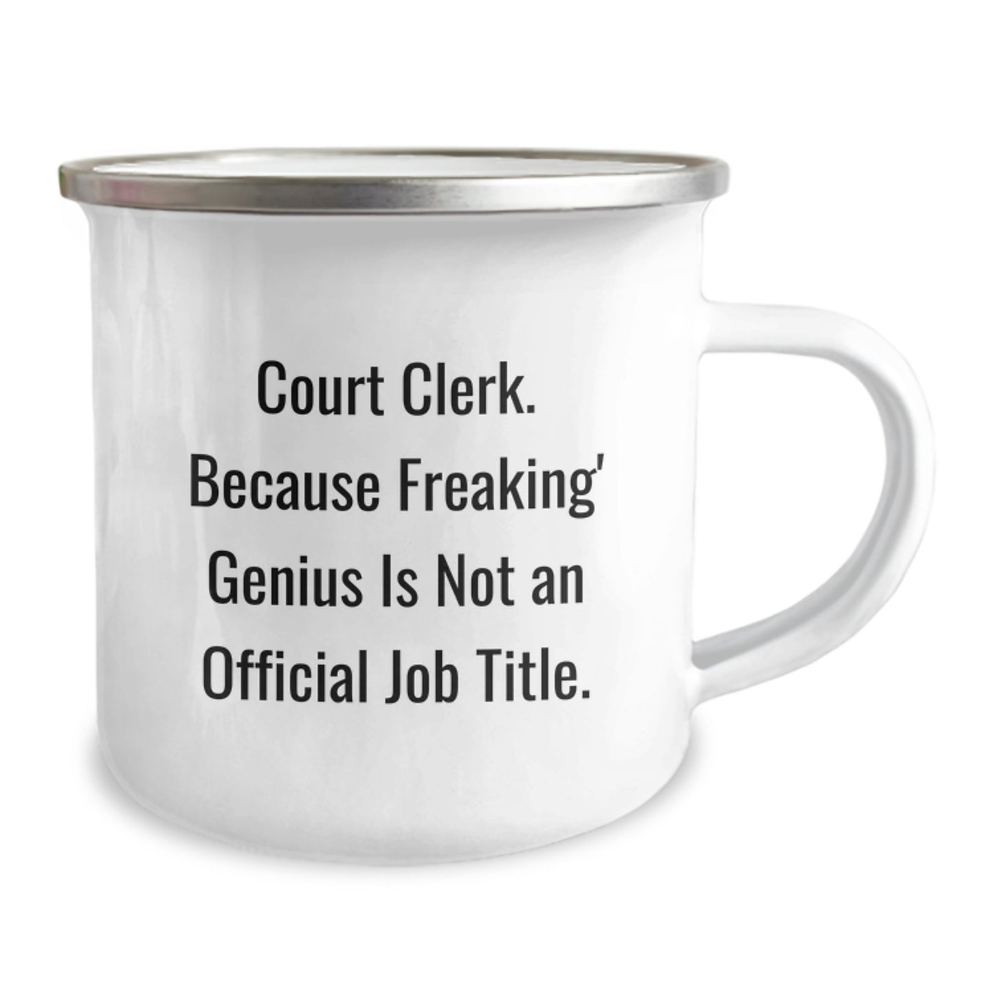 Funny Court Clerk Gift Mug, Court Clerk Camping Mug with Humorous Quote, Unique Christmas Unique Gifts for Court Clerks by Friends and Family - Image 2