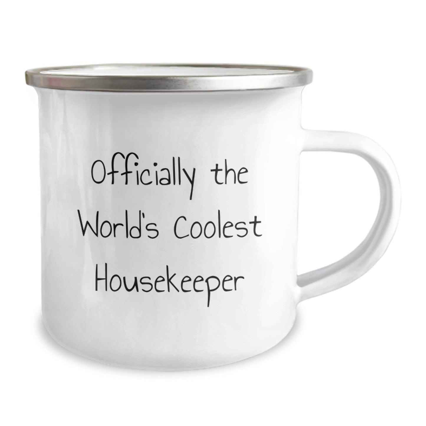 Funny Housekeeper Gifts for Housekeeper from Friends - Officially The World's Coolest Housekeeper Stainless Steel Camping Mug - Image 2