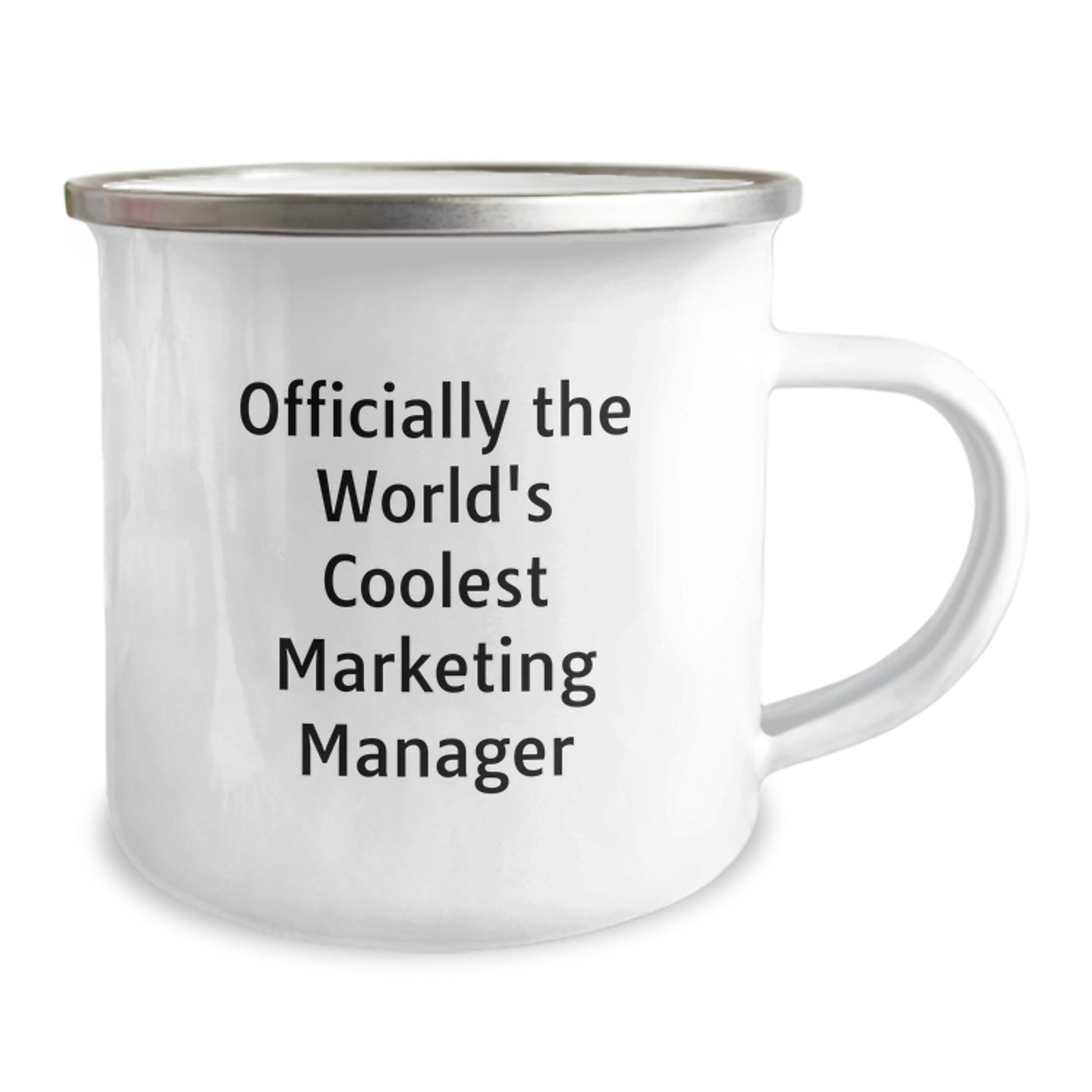 Marketing Manager Gifts from Friends - Officially The World's Coolest Marketing Manager Camping Mug for Graduation - 'Officially The World's Coolest Marketing Manager' Funny Quote - Image 2