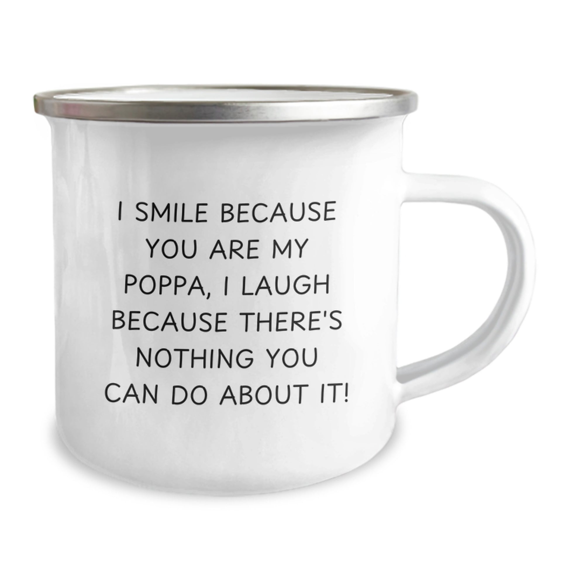 Funny Poppa Gifts for Him, Camping Mug, I Smile Because You Are My Poppa - Unique Christmas Memorable Presents for Father from Family - Image 2