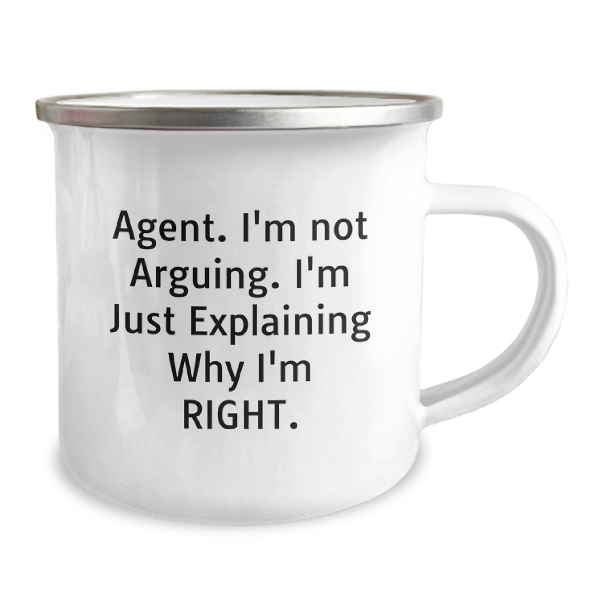 Funny Agent Gifts, Mother's Day Unique Camping Mug, Agent Explaining Why I'm Right, Stainless Steel, Perfect for Agent Enthusiasts, Gifts for Agent, Men, Women, Friends, Family - Image 2