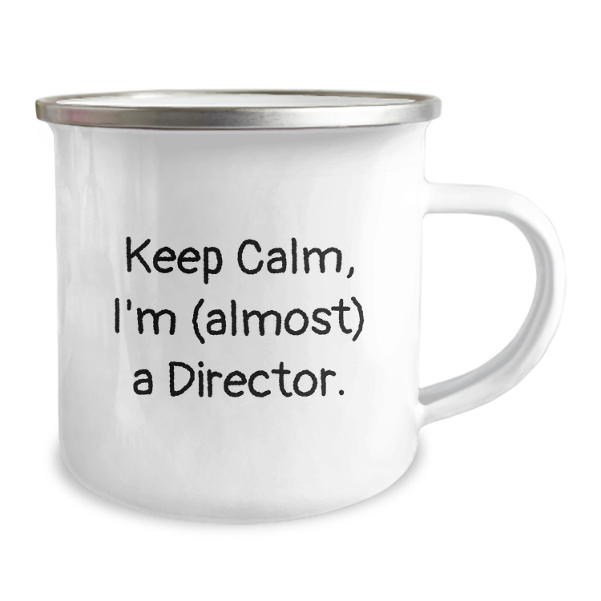 Camping Mug for Coworkers – Keep Calm I'm (Almost) a Director Bday Gift - Image 2