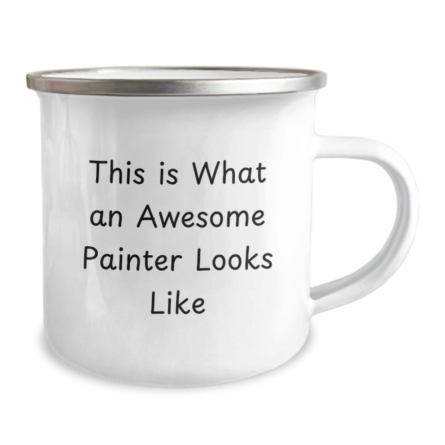 Gifts from Friends for Awesome Painter, This Is What an Awesome Painter Looks Like Funny Graduation Gifts for Men, Women, and Friends, 12 oz Stainless Steel Camping Mug - Image 2