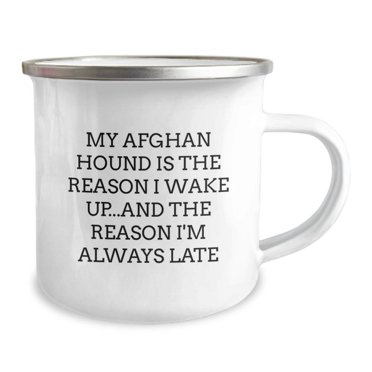 Funny Afghan Hound Dog Lover Gifts for Men, Birthday Unique Mugs for Friends and Family - My Afghan Hound Is The Reason I Wake Up...and The Reason I'm Always Late - Image 2