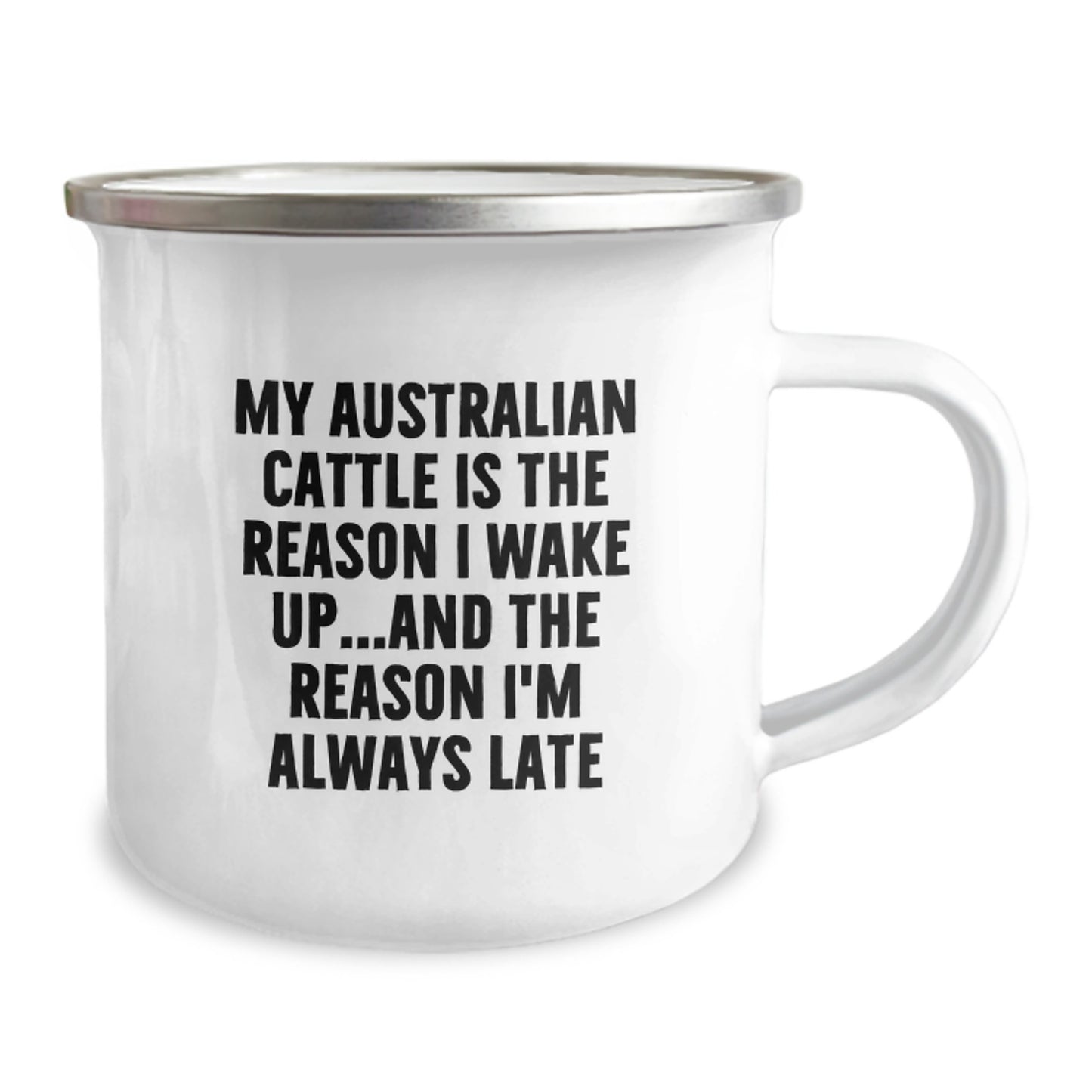 Funny Australian Cattle Dog Gifts for Men Birthday Unique Gifts from Family - Camping Mug - My Australian Cattle Is The Reason I Wake Up - Image 2