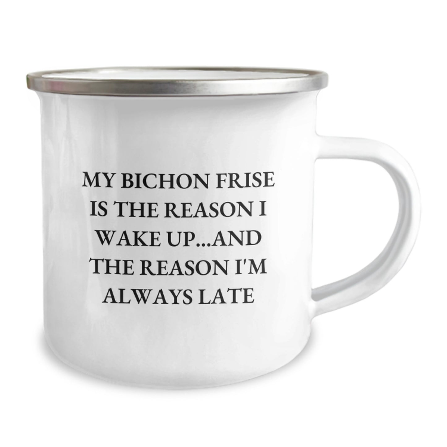 Bichon Frise Dog Camping Mug Funny Quote Gifts from Friends for Birthday - Image 2