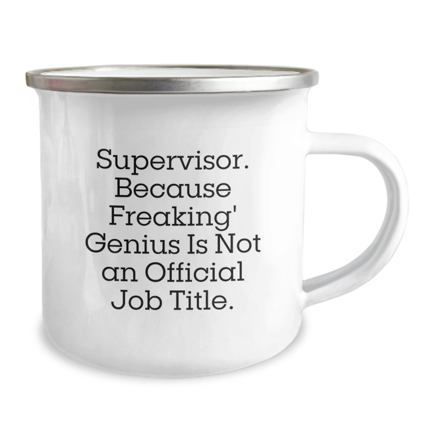 Funny Gifts from Coworkers for Supervisor Birthday Unique Mugs, Supervisor Camping Mug with Smart Quote - 'Supervisor. Because Freaking' - Image 2