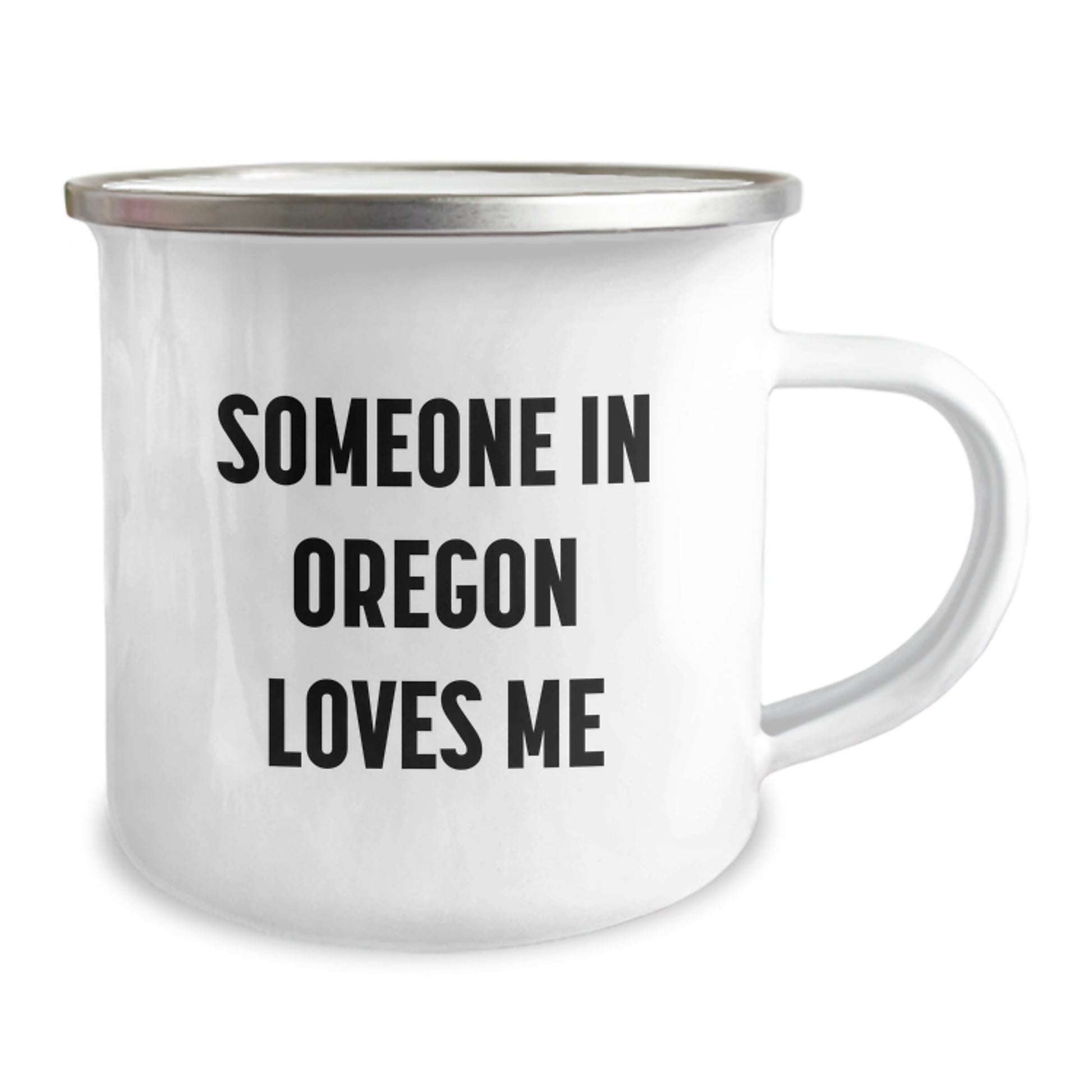 Funny Gifts from Friends to Family in Oregon, Unique Birthday Unique Gifts, Camping Mug with Someone In Oregon Loves Me Quote - Image 2