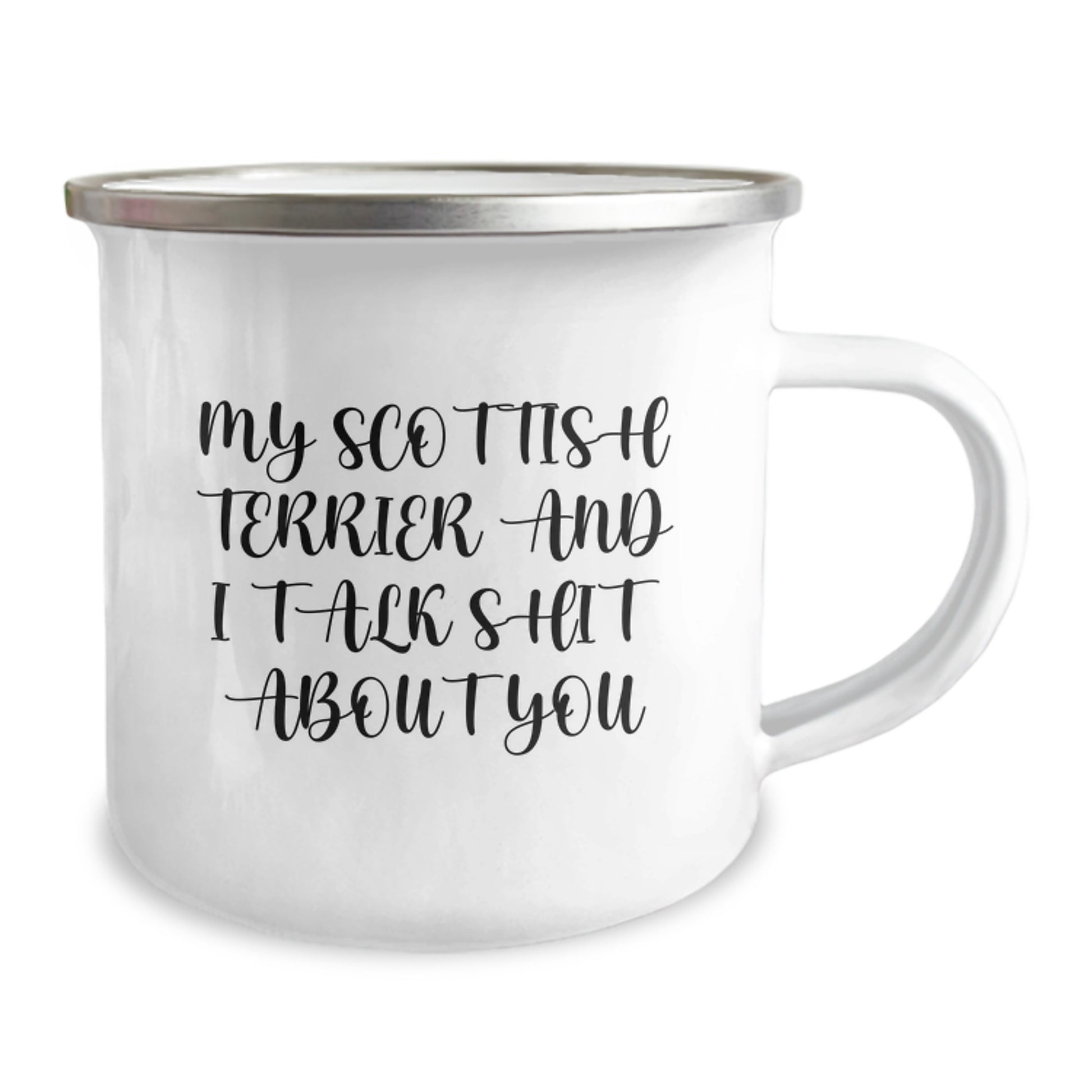 Funny Scottish Terrier Dog Gifts for Women, Men, Family - Scottish Terrier Dog Camping Mug with 'My Scottish Terrier And I Talk Shit About You' Quote, Mother's Day Unique Gifts from Daughter - Image 2