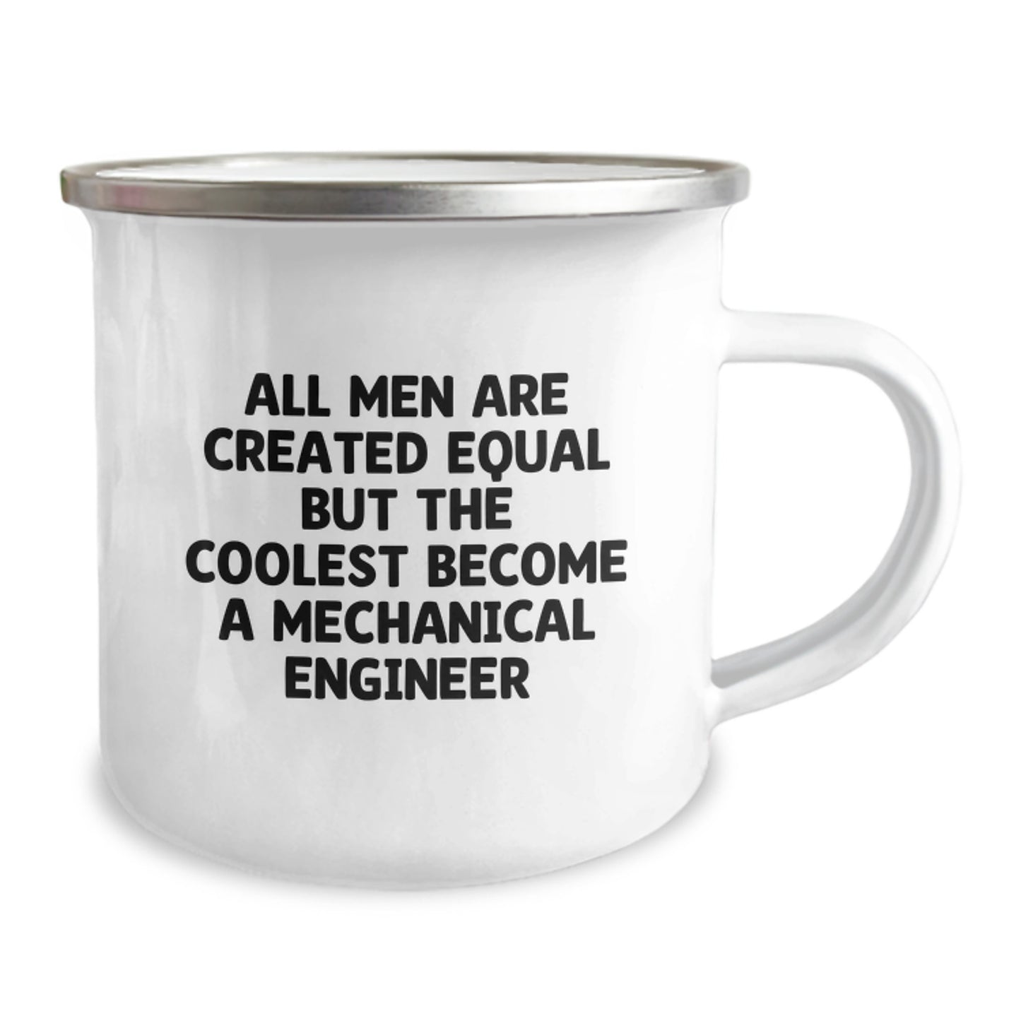 Mechanical Engineer Gifts from Men, Unique Valentine's Unique Gifts for Him, Funny Quote Inspired Camping Mug, 12 oz Stainless Steel with Enamel Finish - Image 2