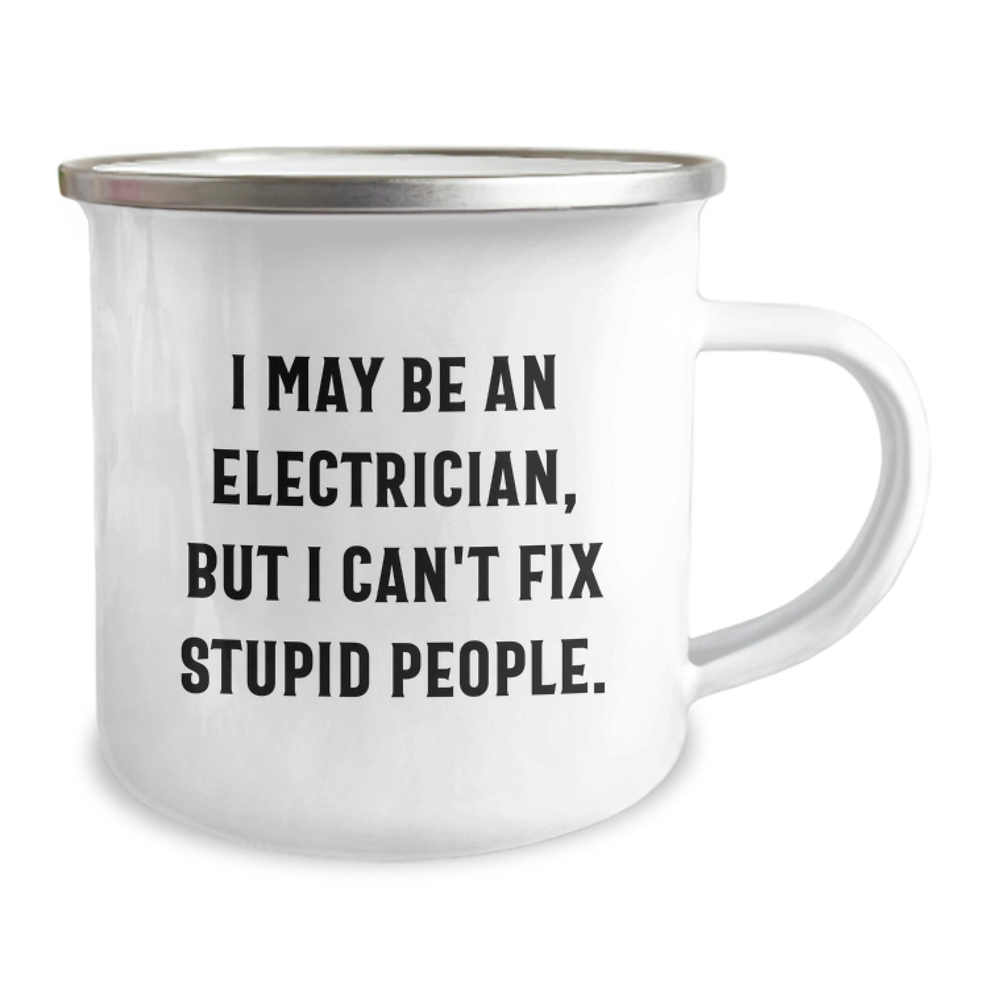 Funny Electrician Camping Mug Gifts from Friends to Electrician on Birthday - Image 2