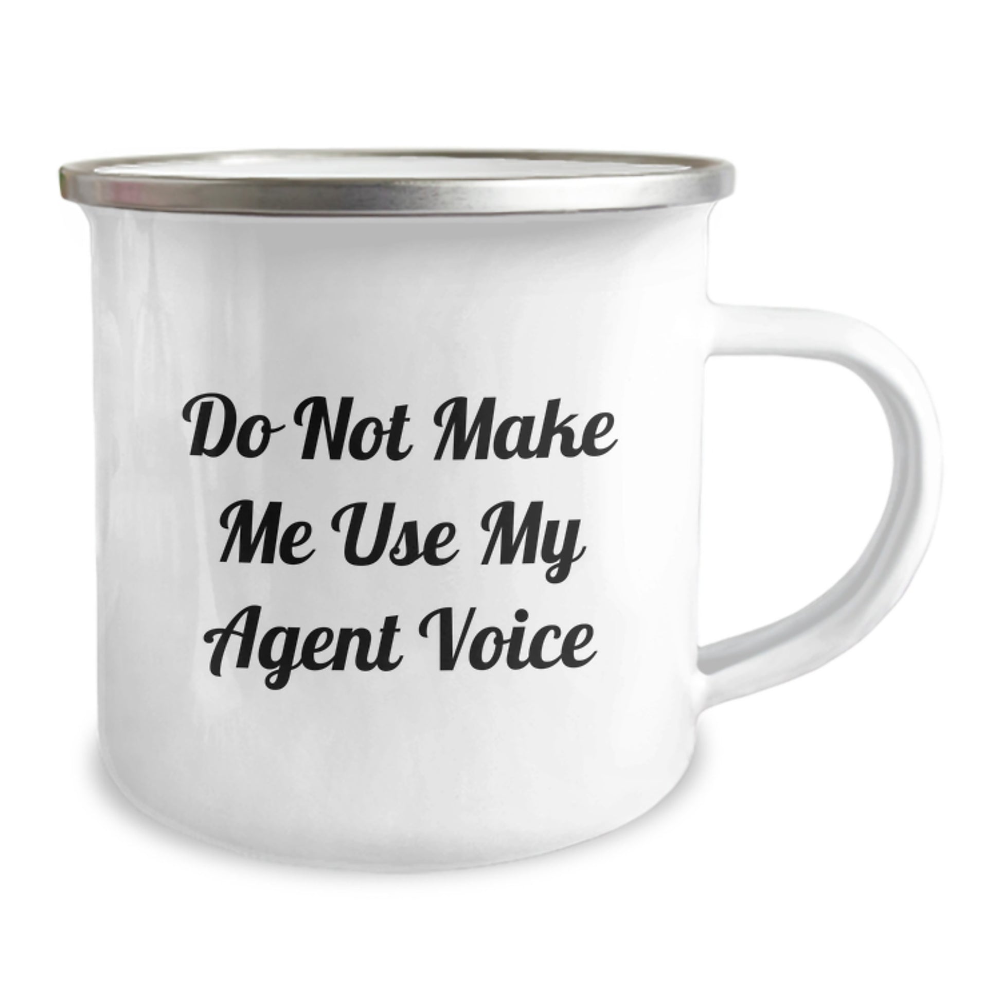 Funny Agent Gifts from Men, Valentine's Unique Gifts for Agent, Agent Camping Mug with Do Not Make Me Use My Agent Voice Quote - Image 2