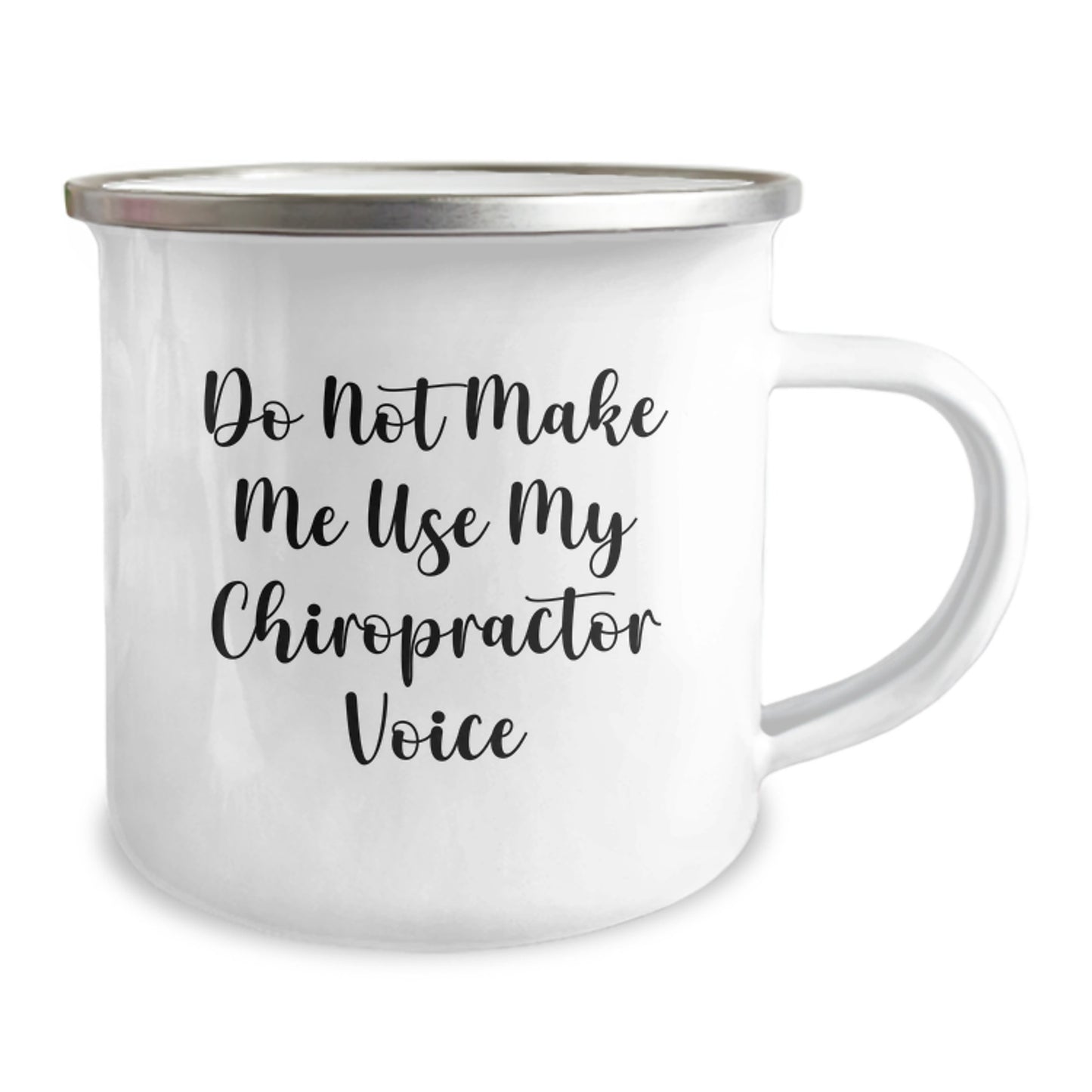 Funny Chiropractor Gifts, Men's Chiropractor Valentine's Unique Gifts, Chiropractor Camping Mug - Do Not Make Me Use My Chiropractor Voice Mug - Image 2