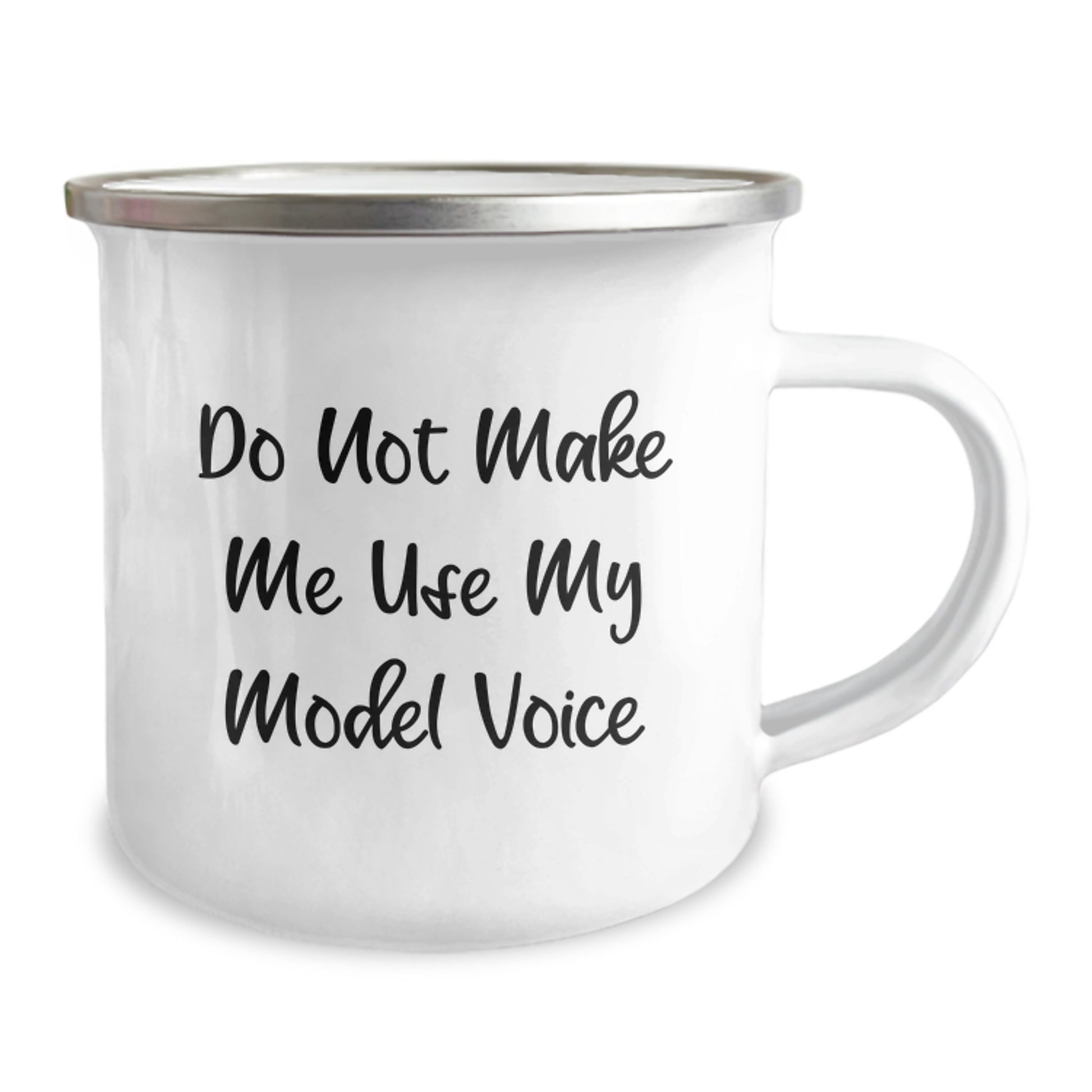 Funny Model Camping Mug Gifts for Model Enthusiasts from Friends, Christmas Unique Gifts for Model Lovers, Funny Quote: 'Do Not Make Me Use My Model Voice' - Image 2