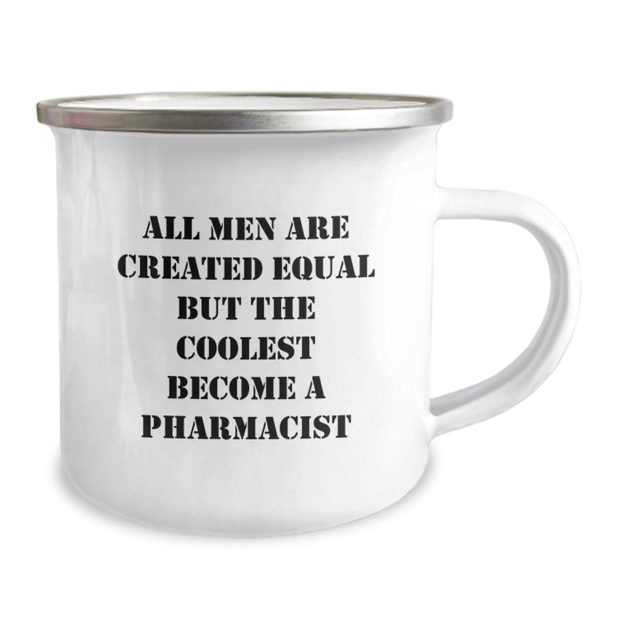 Funny Pharmacist Gifts for Him, Unique Valentine's Unique Gifts from Men, All Men Become Pharmacists Funny Camping Mug - Image 2