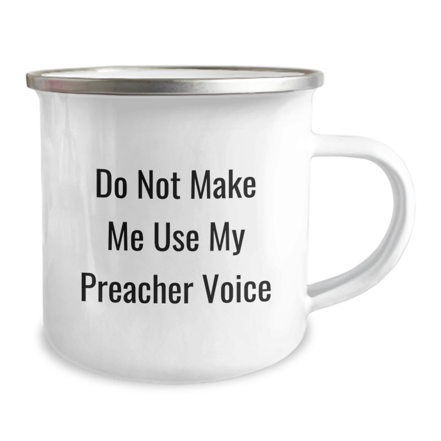 Funny Preacher Gifts for Men - Christmas Unique Gifts from Friends to Preacher - Camping Mug with 'Do Not Make Me Use My Preacher Voice' Quote - Image 2