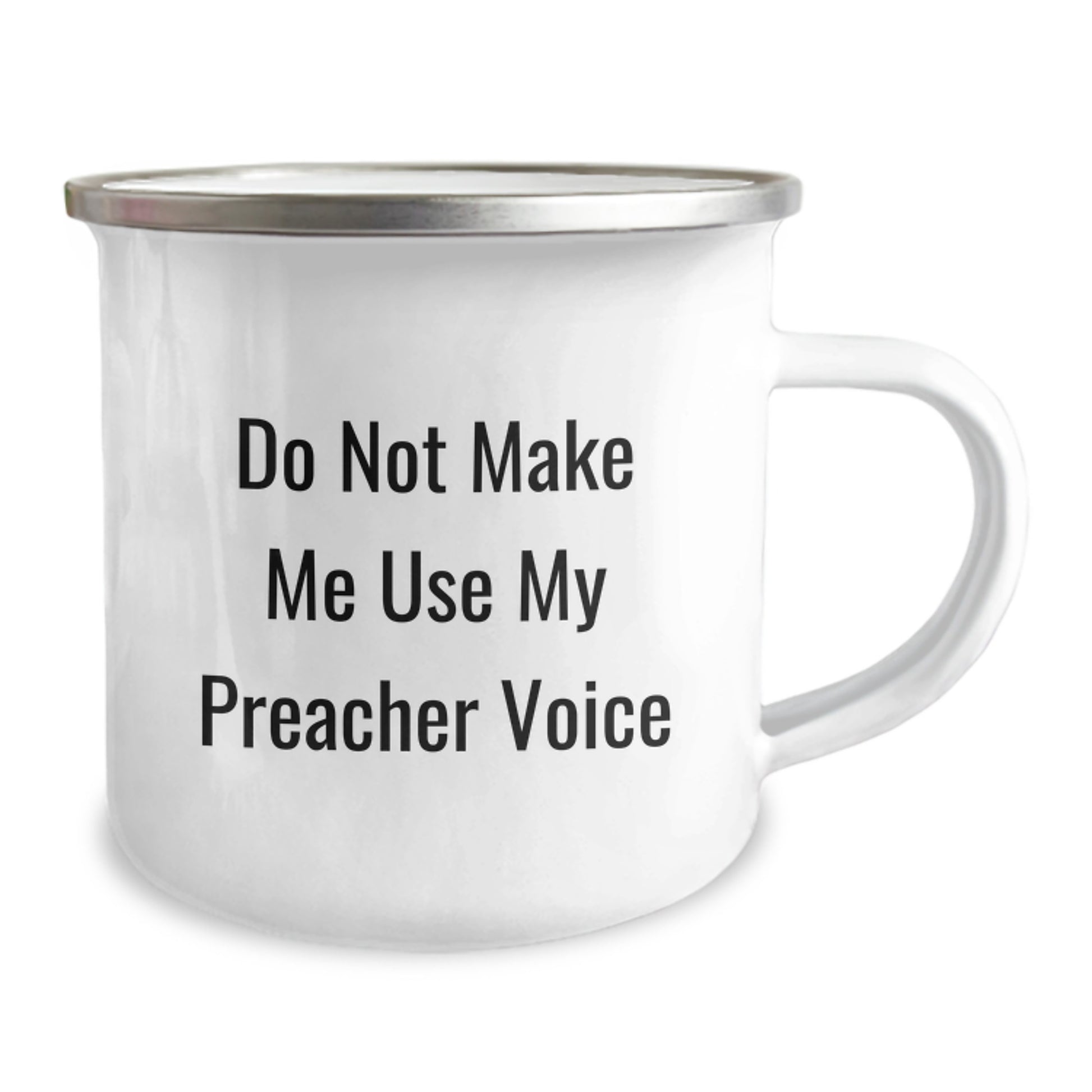 Funny Preacher Gifts for Men - Christmas Unique Gifts from Friends to Preacher - Camping Mug with 'Do Not Make Me Use My Preacher Voice' Quote - Image 2