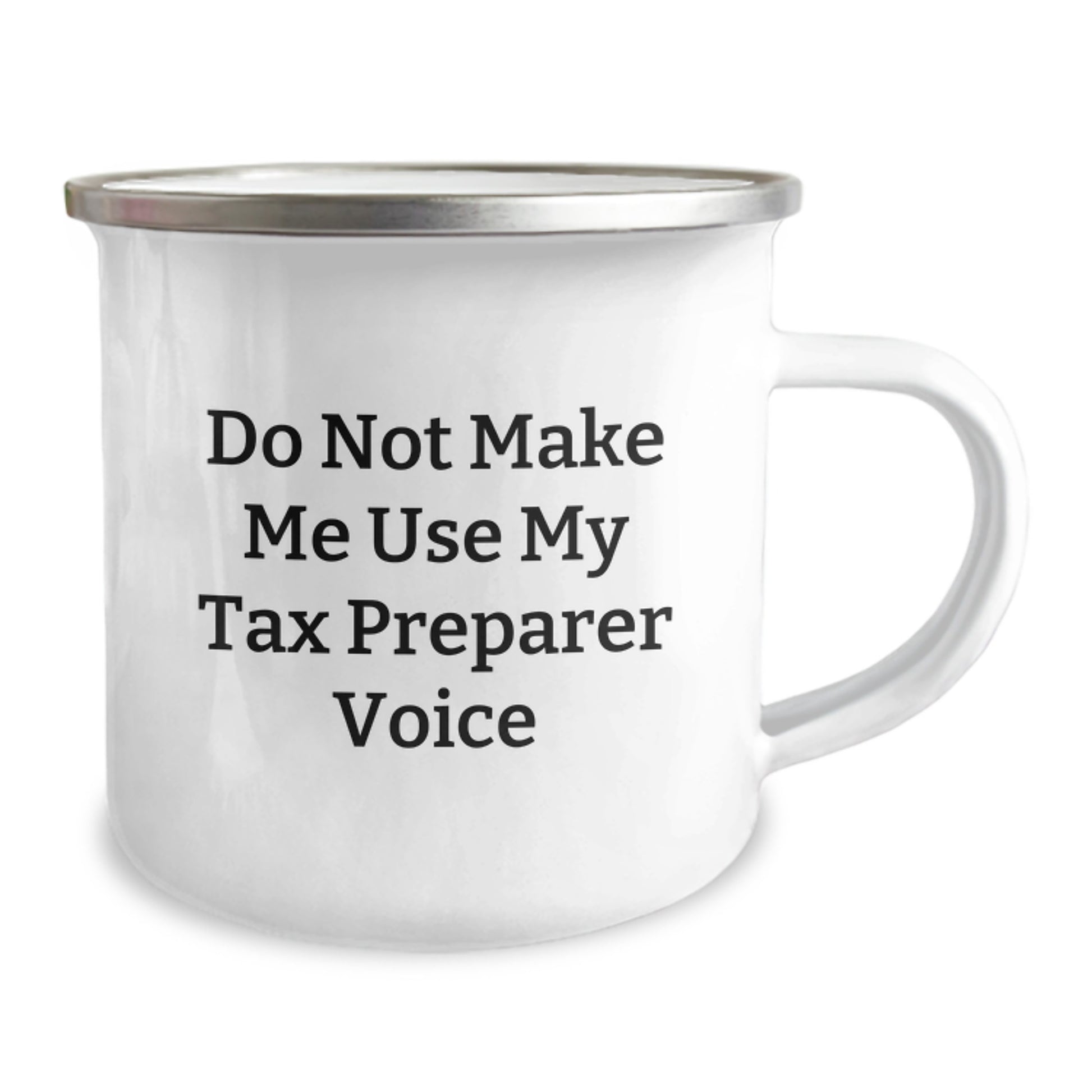 Funny Tax Preparer Gifts from Friends, Unique Graduation Mugs for Tax Preparer, Camping Mug with 'Do Not Make Me Use My Tax Preparer Voice' Quote - Image 2