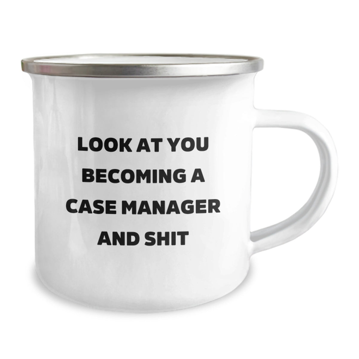 Funny Case Manager Gifts, 'Look At You Becoming A Case Manager And Shit' Camping Mug, Gifts for Case Manager Men, Unique Graduation Gifts from Friends and Family - Image 2