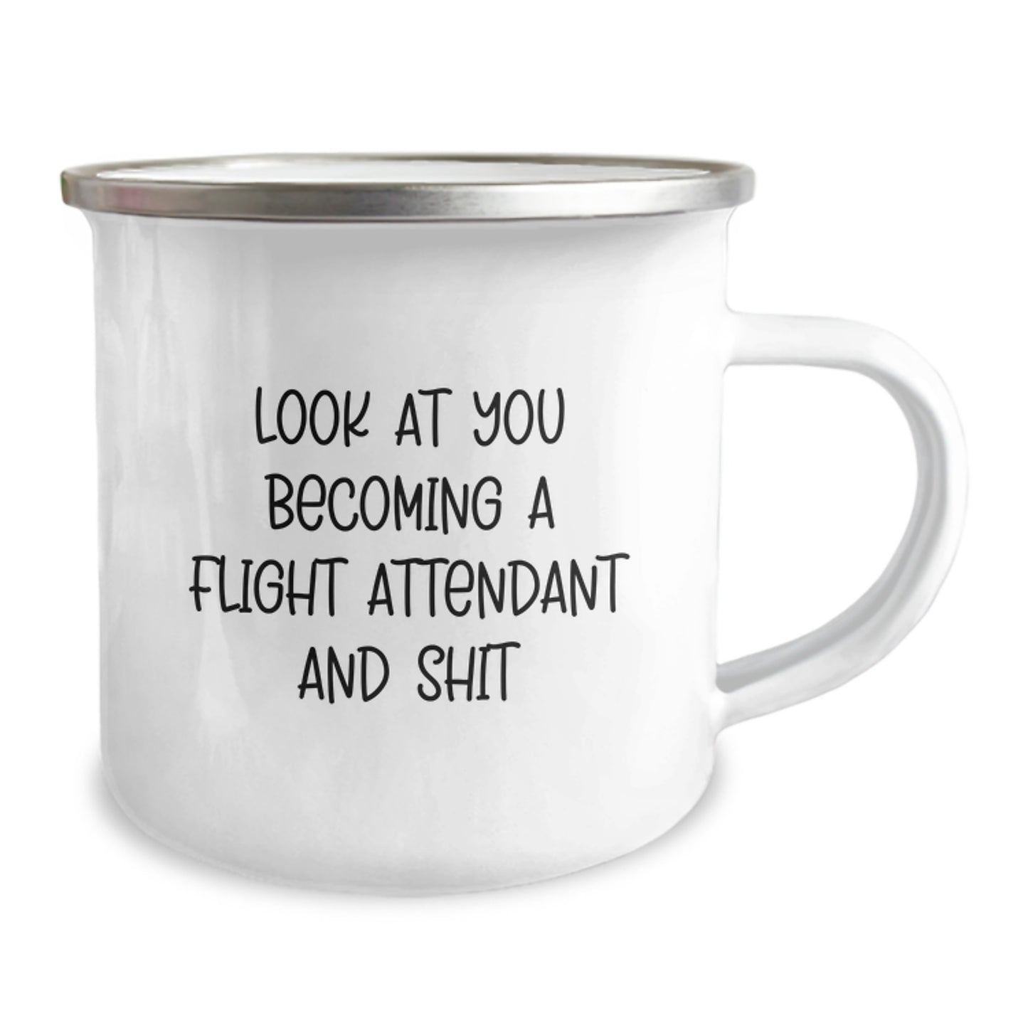 Funny Gifts from Friends for Flight Attendant Graduation Unique Camping Mug - Image 2