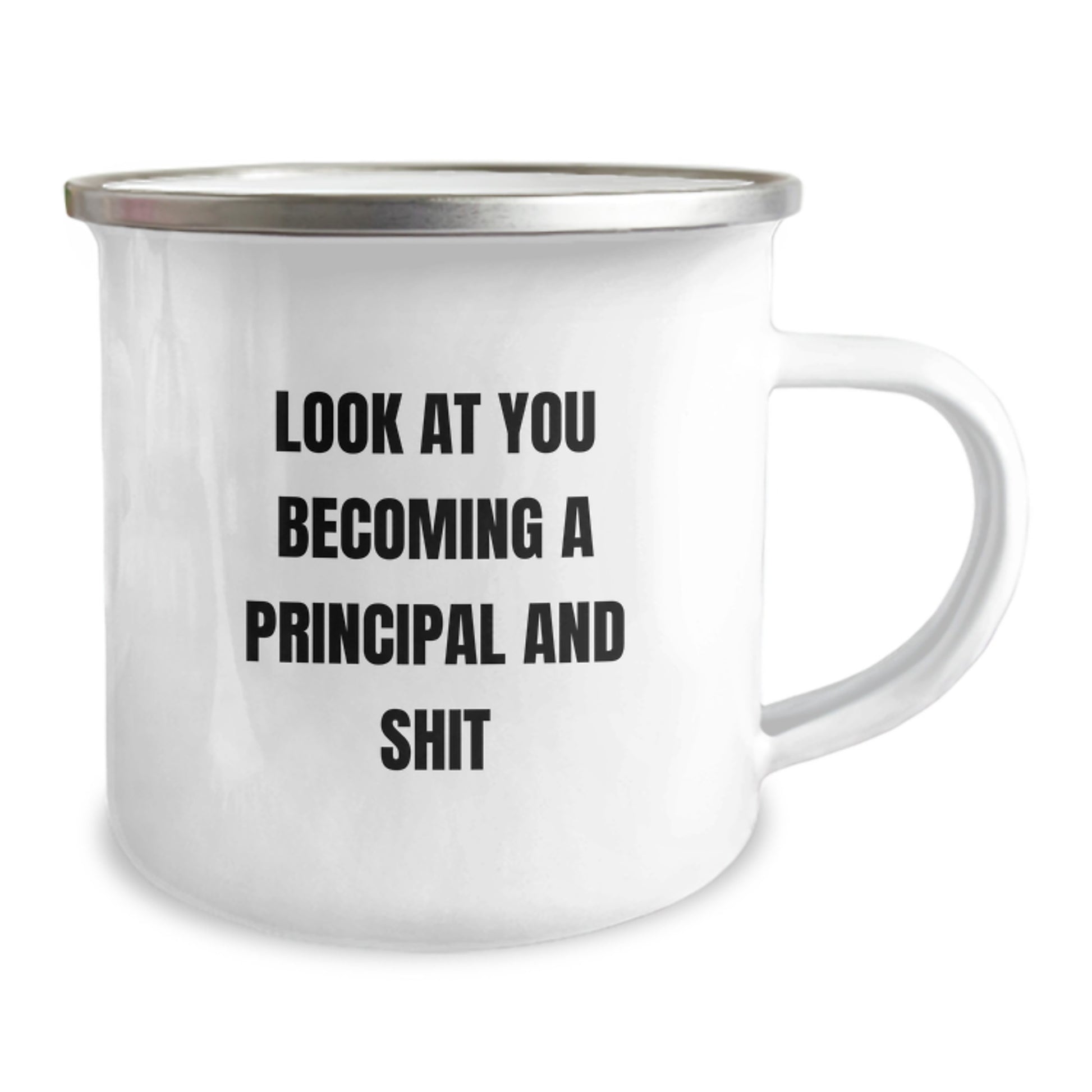 Funny Gift for Principal - Look At You Becoming A Principal And Shit, Unique Principal Gifts, Christmas Memorable Presents for Principal, Principal Camping Mug - Image 2
