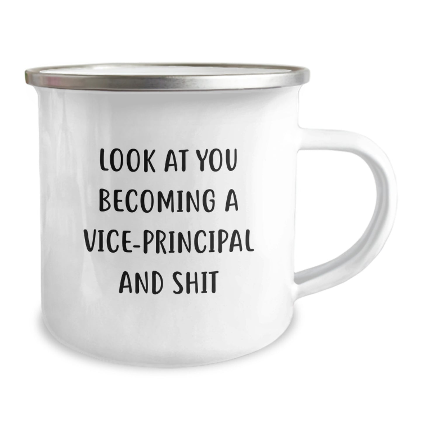 Funny Vice-principal Gifts from Friends, Vice-principal Camping Mug Valentine's Unique, Look At You Becoming A Vice-principal And Shit - Image 2