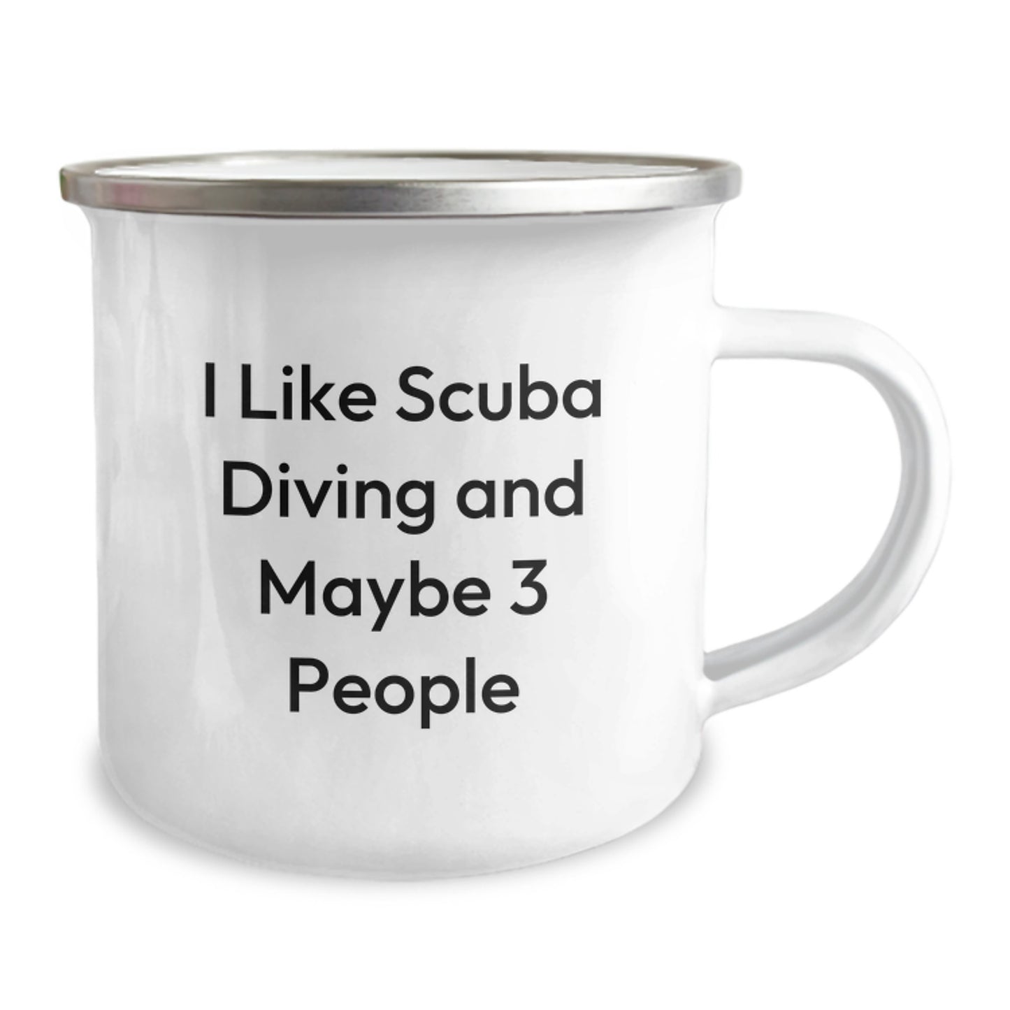Scuba Diving Enthusiast Gifts, Funny Camping Mug for Men, Christmas Unique Gifts from Friends, Funny 'I Like Scuba Diving And Maybe 3 People' Mugs - Image 2