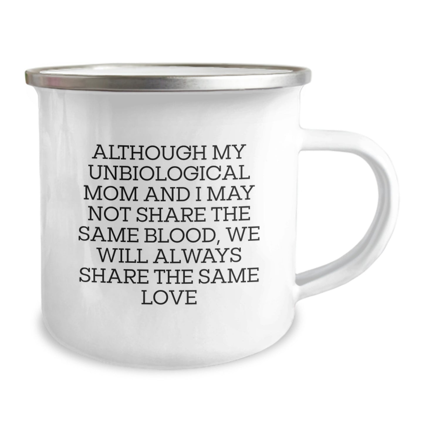 Funny Unbiological Mom Gifts from Women - Cute Camping Mug for Unbiological Mom Graduation Unique Gifts - Although My Unbiological Mom - Image 2