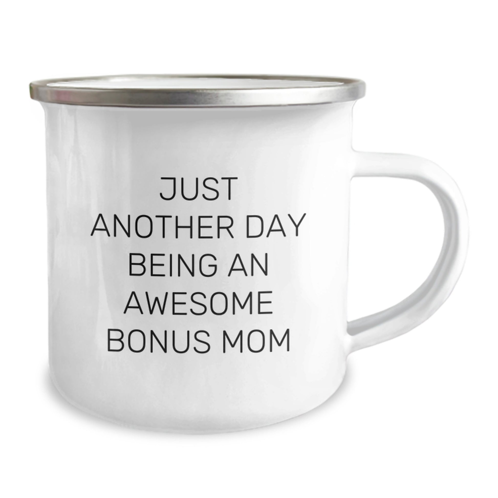 Funny Bonus Mom Gifts from Family, Camping Mug for Graduation Unique Gifts, Just Another Day Being An Awesome Bonus Mom Quote - Image 2